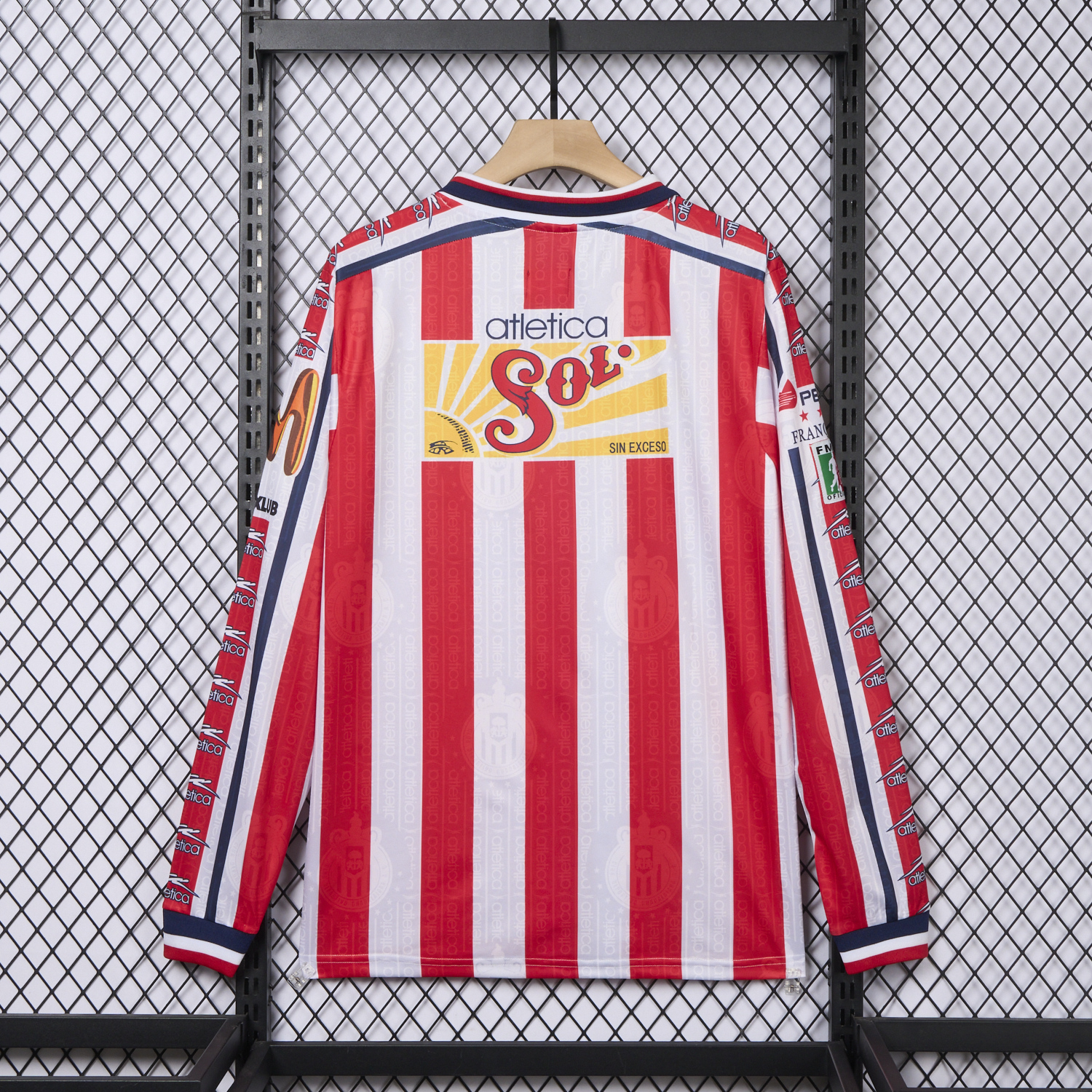 AlphaJersey-Retro Chivas de Guadalajara 1997-98 Home 2 Long Sleeves Jersey