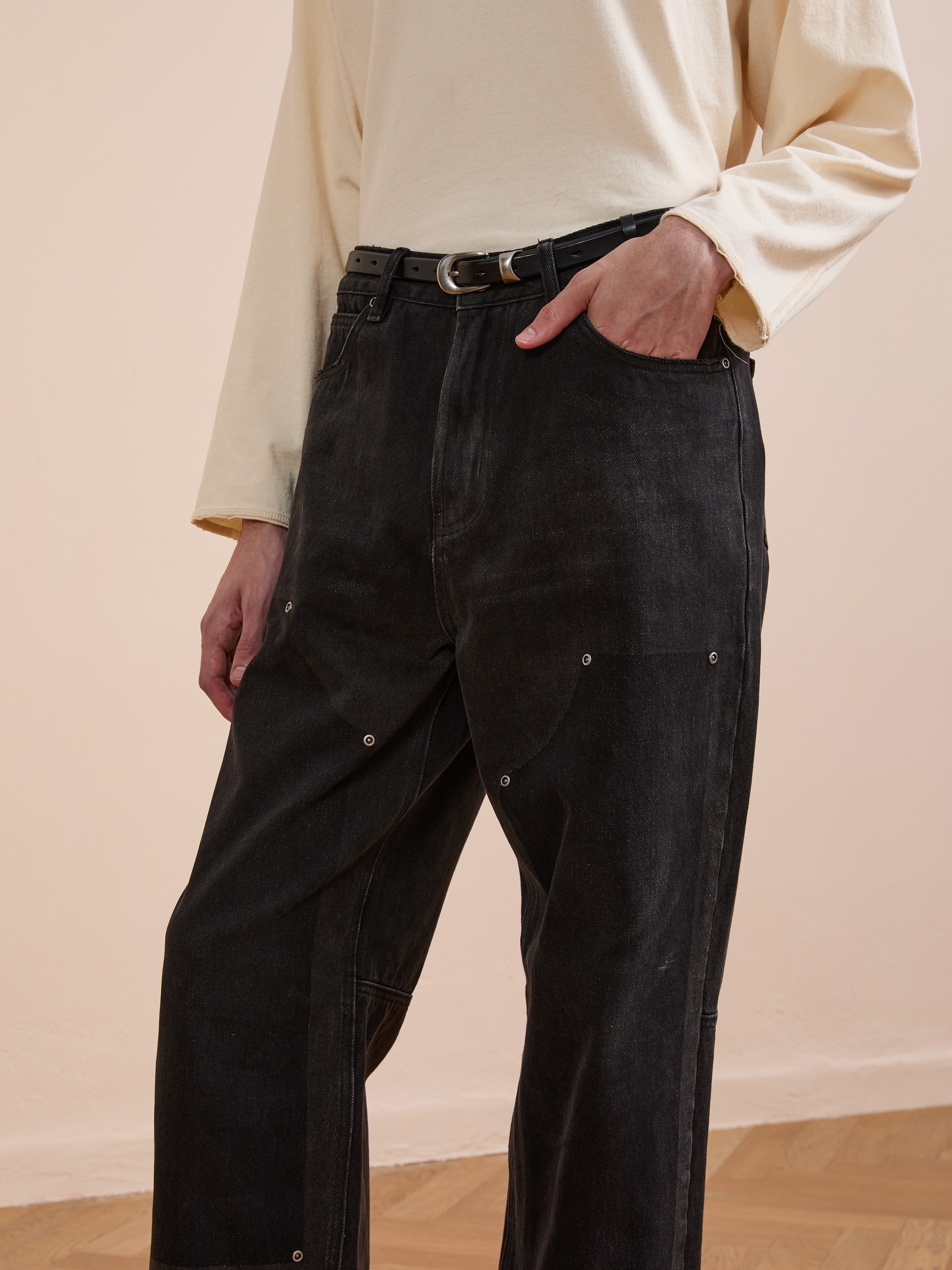 Double Knee Carpenter Jeans | Modern Menswear by yycbvcnbmmnbm