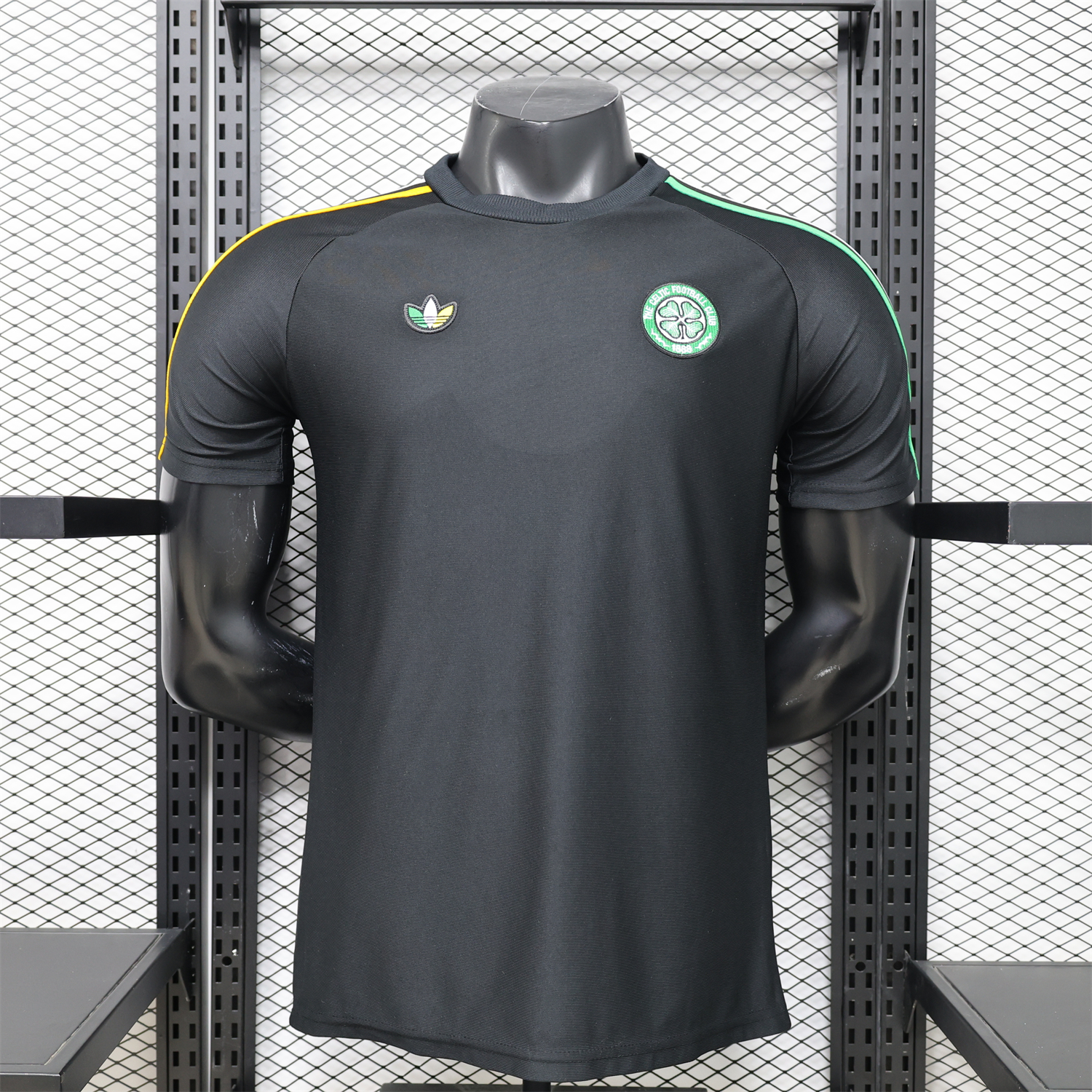 AlphaJersey-Celtic 25-26 Retro Style Casual Black Jersey - Player Version