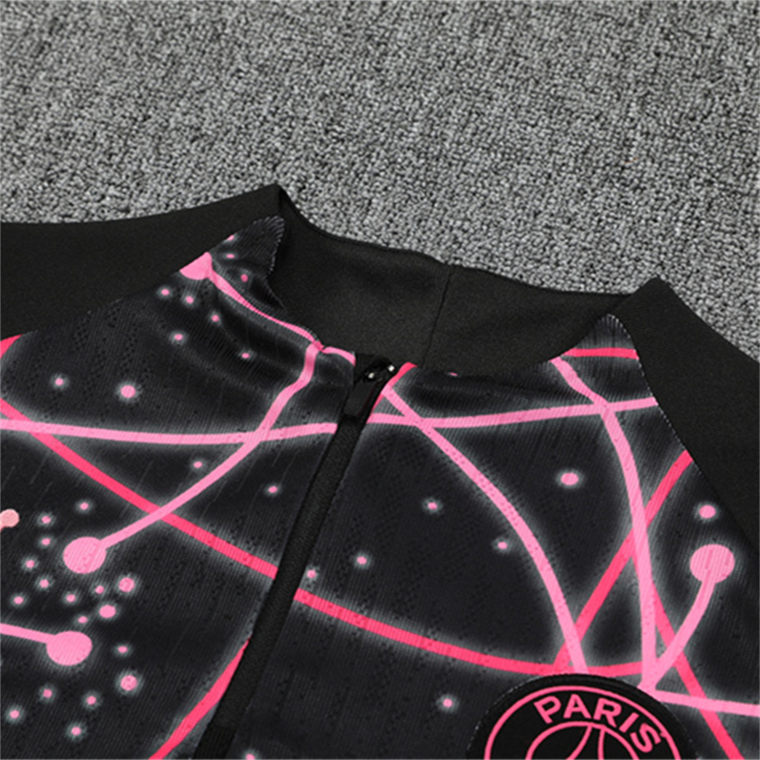 AlphaJersey-Paris Saint-Germain PSG 25-26 Long Sleeve Training Set - JD Black Pink Top and Black Pants