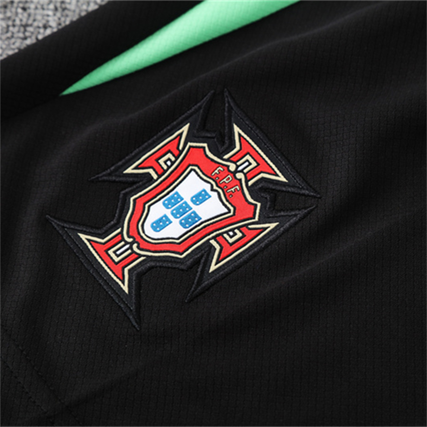AlphaJersey-Portugal 25-26 Kids Short-Sleeve Training Set - Camouflage top & Black Shorts