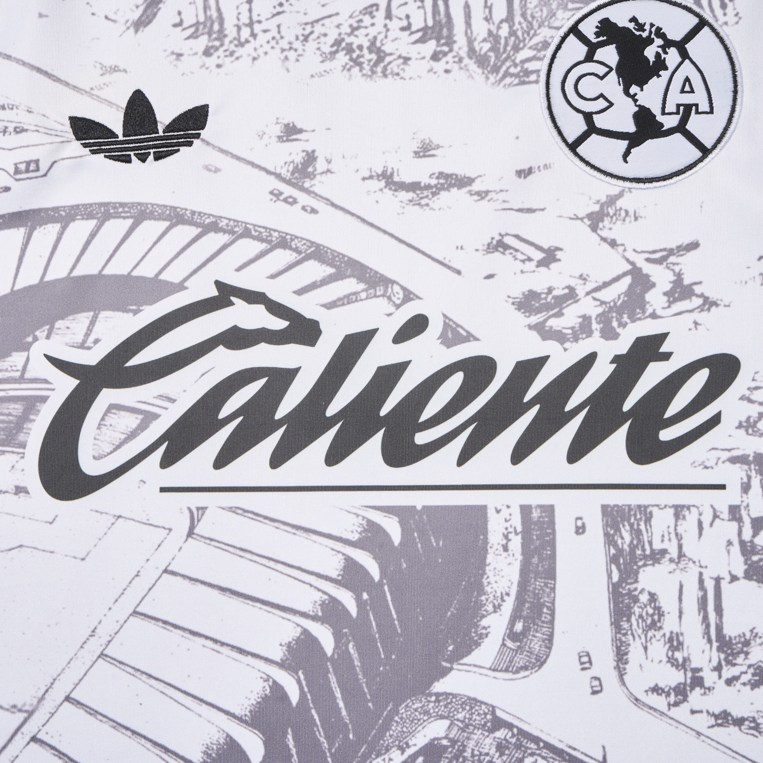 AlphaJersey-Club América 25-26 White Sketch of stadium Special Edition Jersey - Fans Version