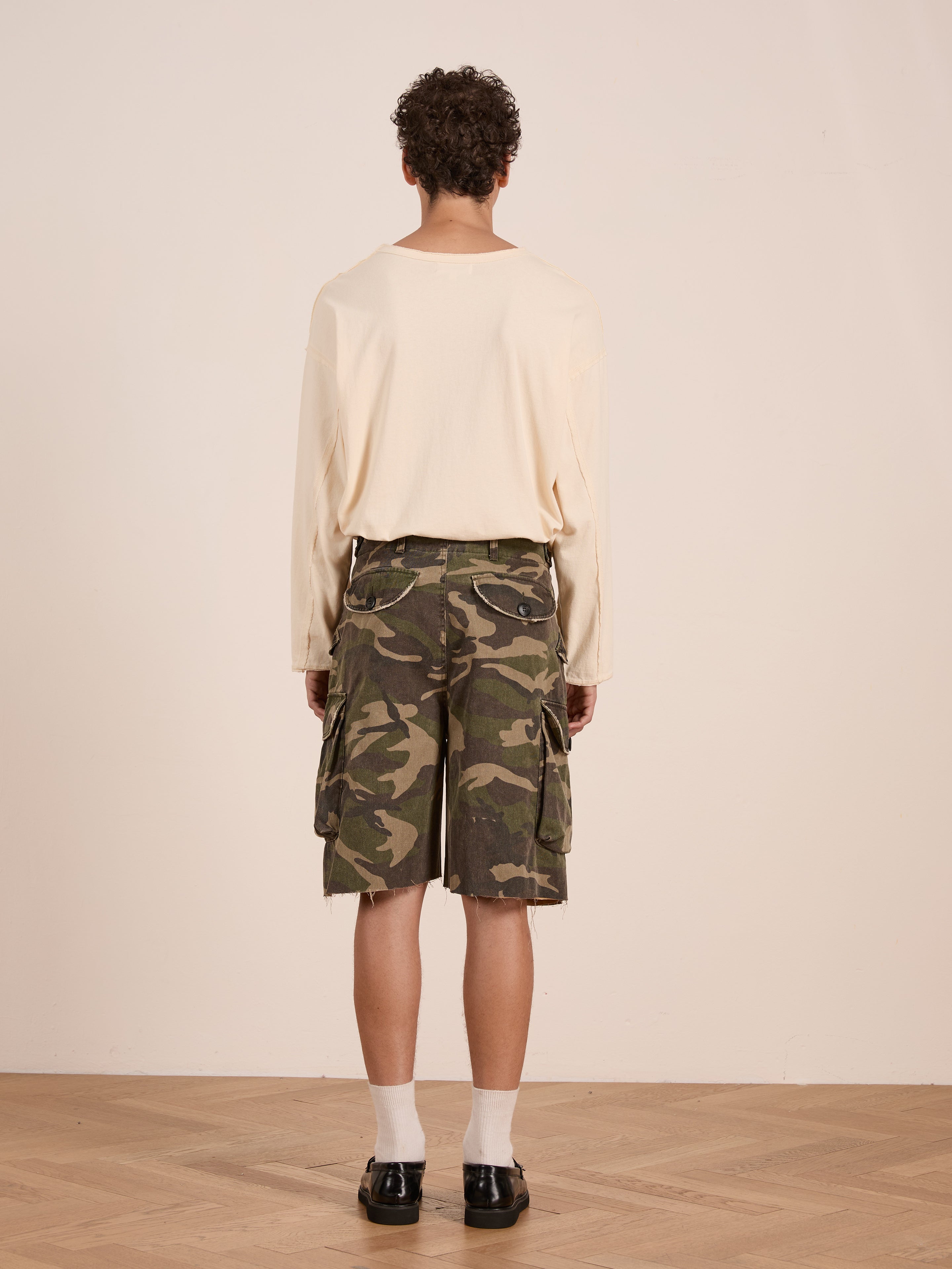 Camouflage Twill Utility Cargo Shorts | Modern Menswear by yycbvcnbmmnbm