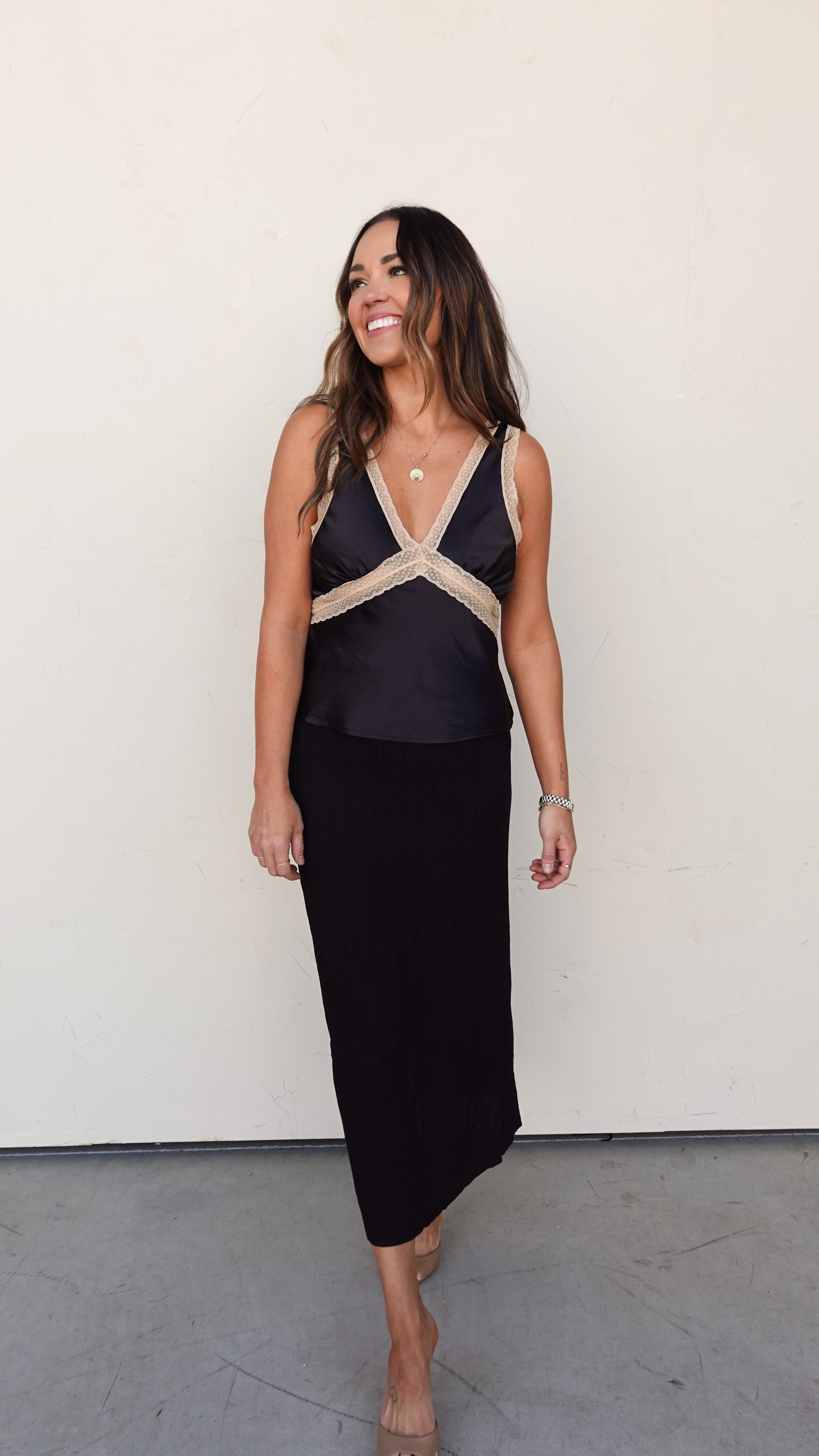 Black Textured Maxi Skirt | Elegant Women's Fashion by coolavocek