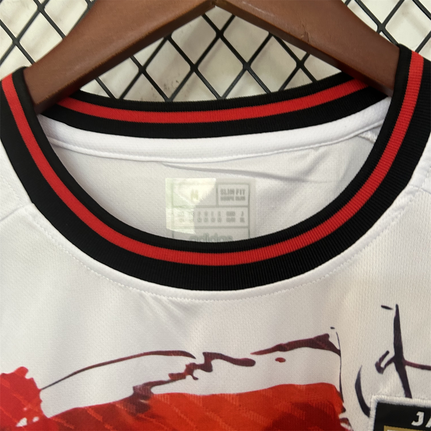AlphaJersey-Japan 25-26 Black Samurai Silhouette White Jersey - Fans Version
