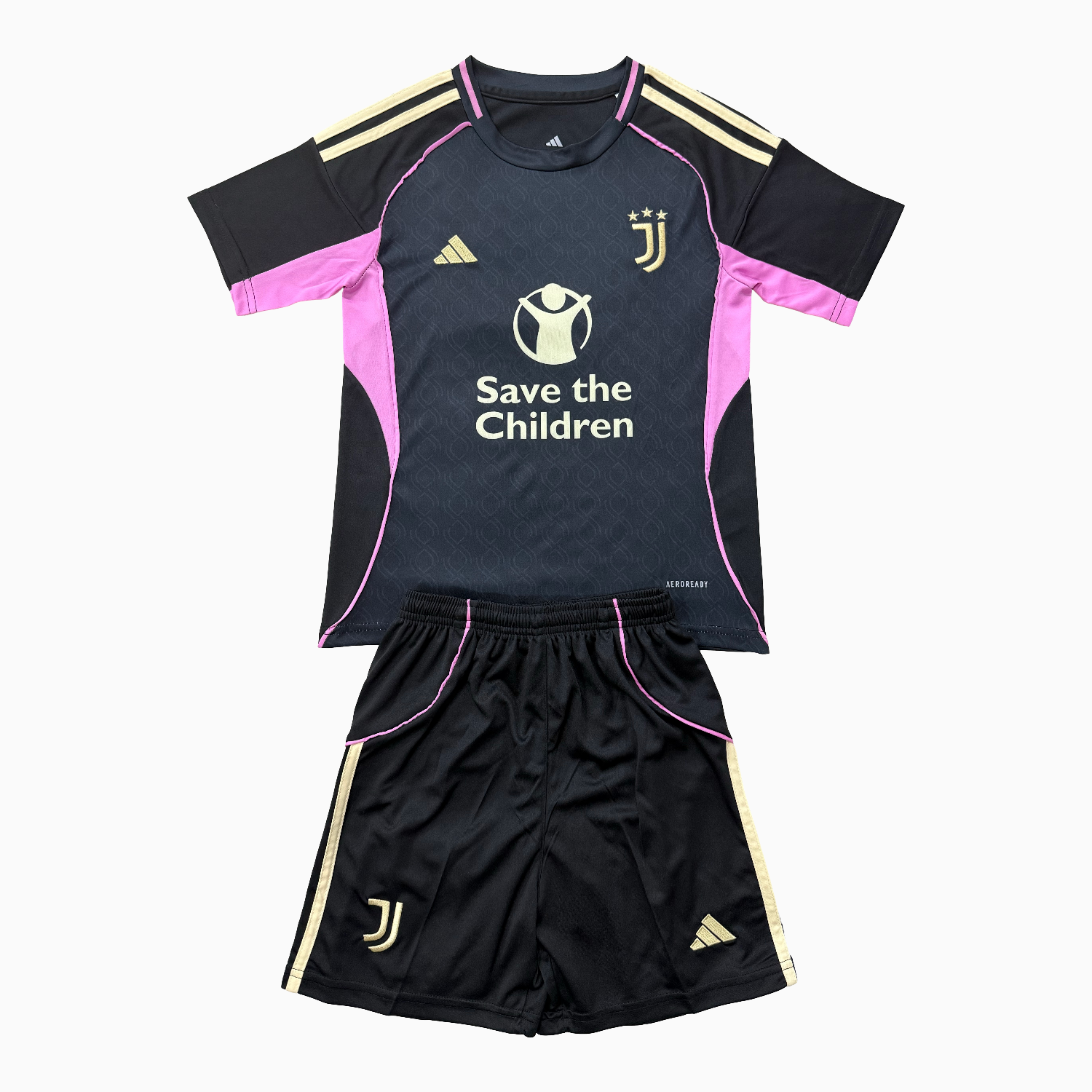 AlphaJersey-Juventus 25-26 Black Concept Men's Adult Jersey Set - Fans Version