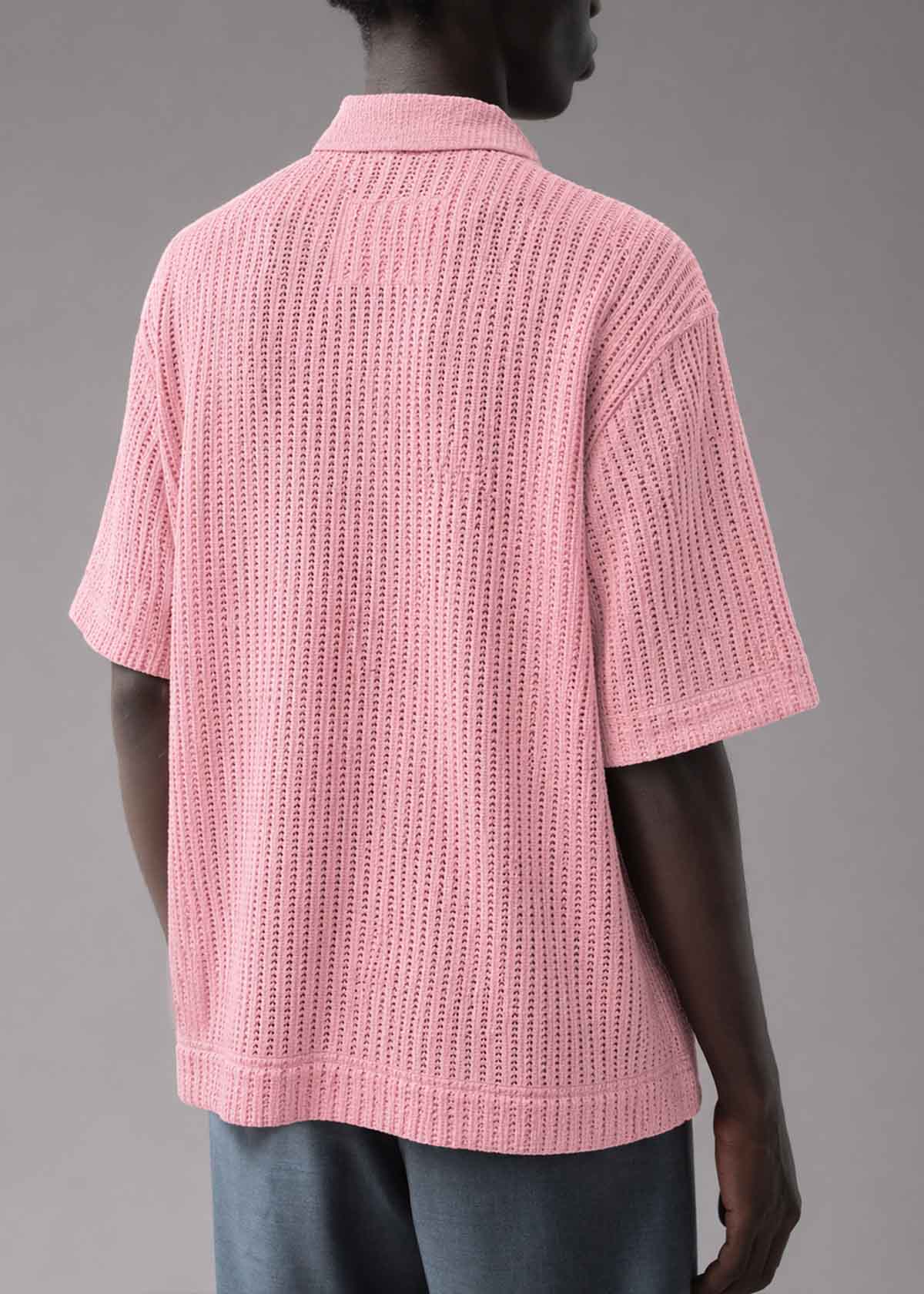 Dusty Pink Knit Shirt | Modern Menswear by yycbvcnbmmnbm