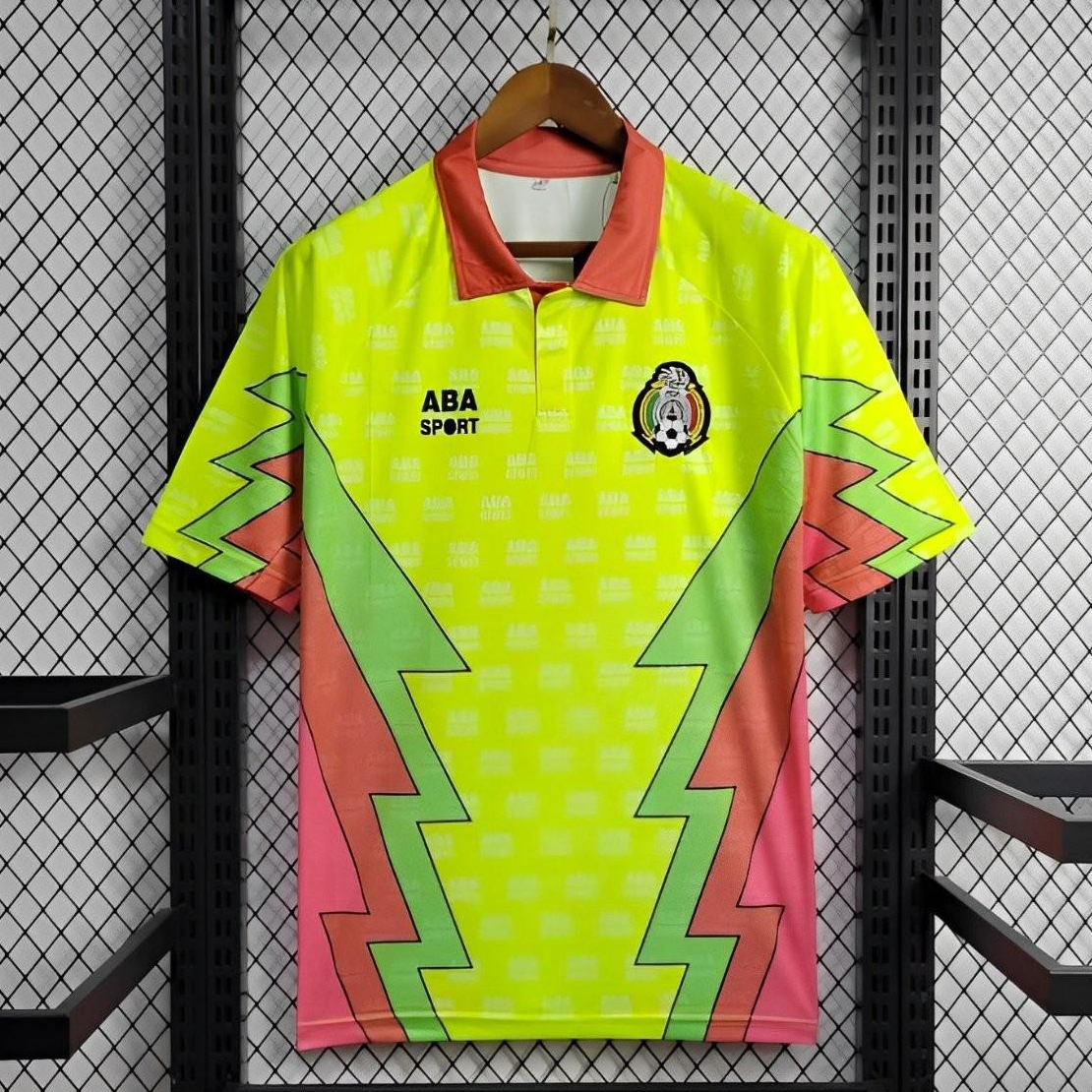 AlphaJersey-Retro Mexico 1995 Goalkeeper Green Jersey