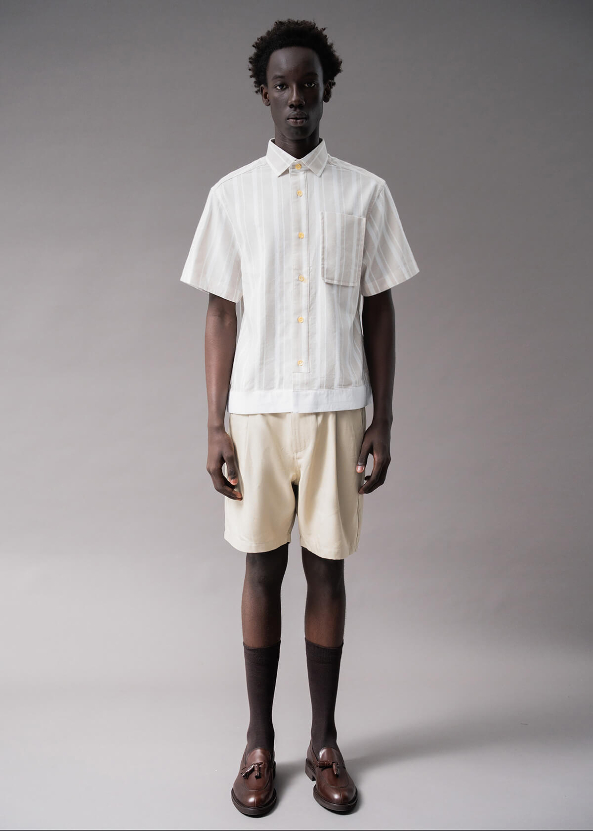 Chevron Stripe Cream | Modern Menswear by yycbvcnbmmnbm