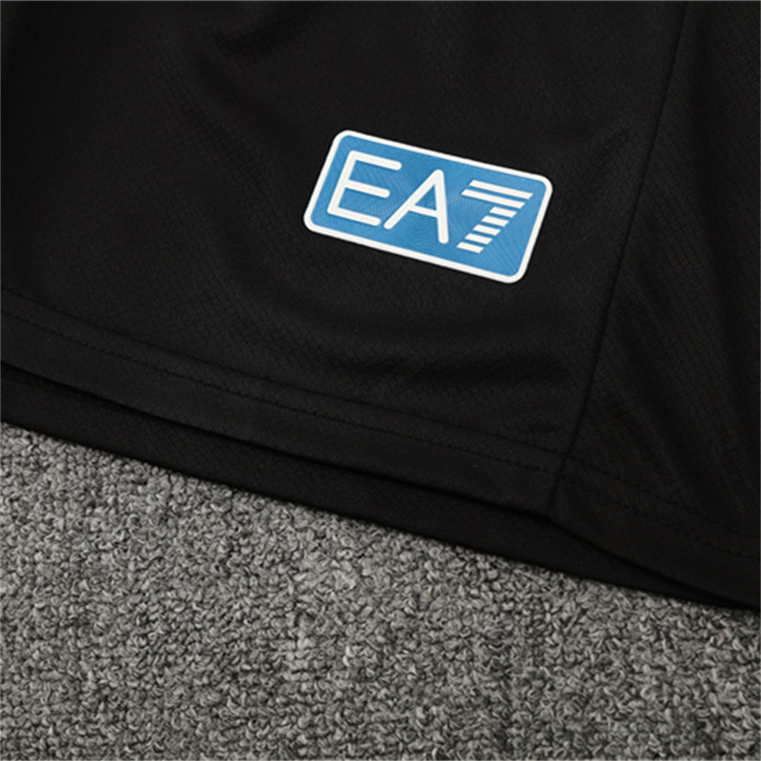 AlphaJersey-Napoli 25-26 Kids Short-Sleeve Training Set - Blue Mecha Top & Black Shorts