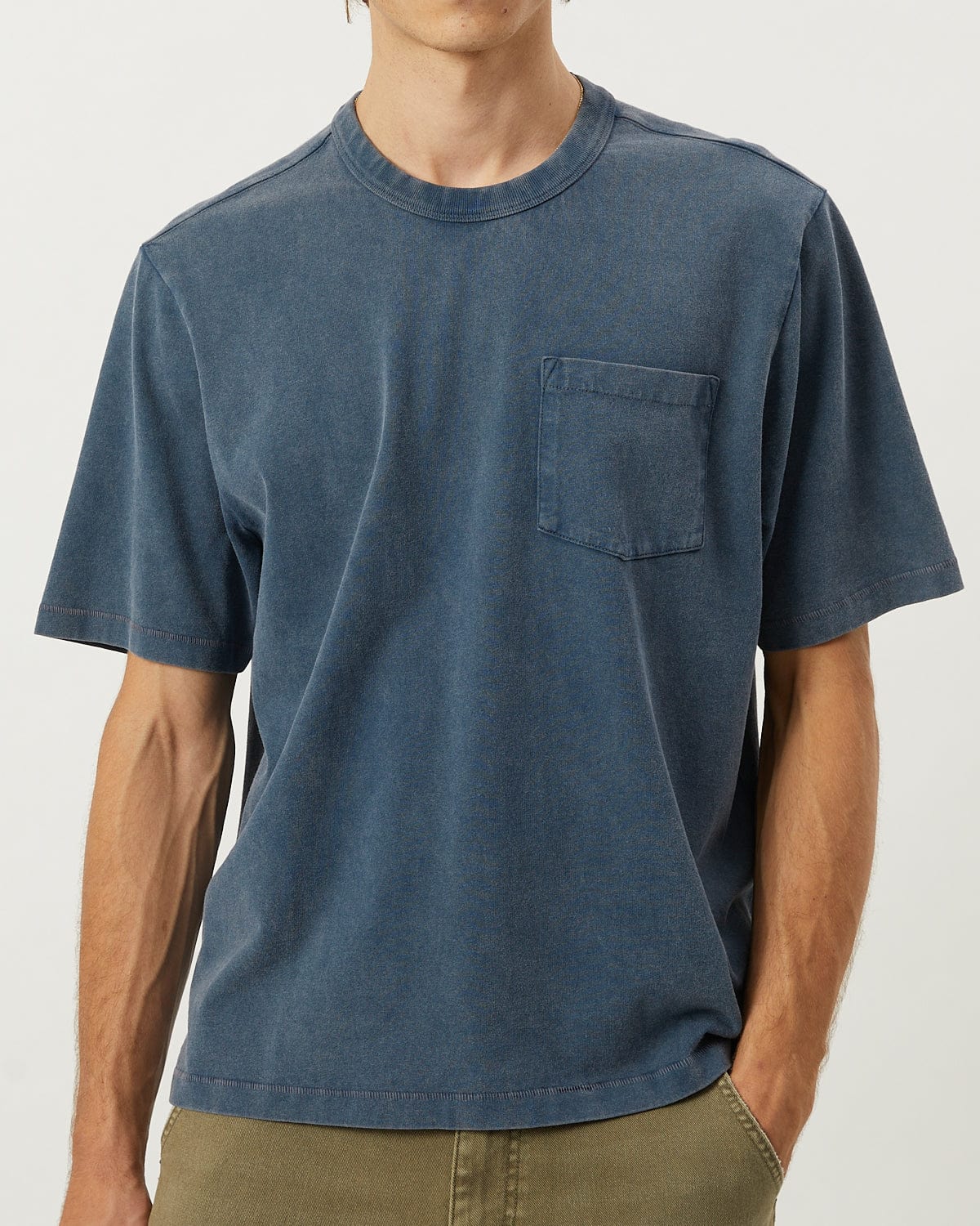 Garment Dye Tee - Navy | Modern Menswear by yycbvcnbmmnbm