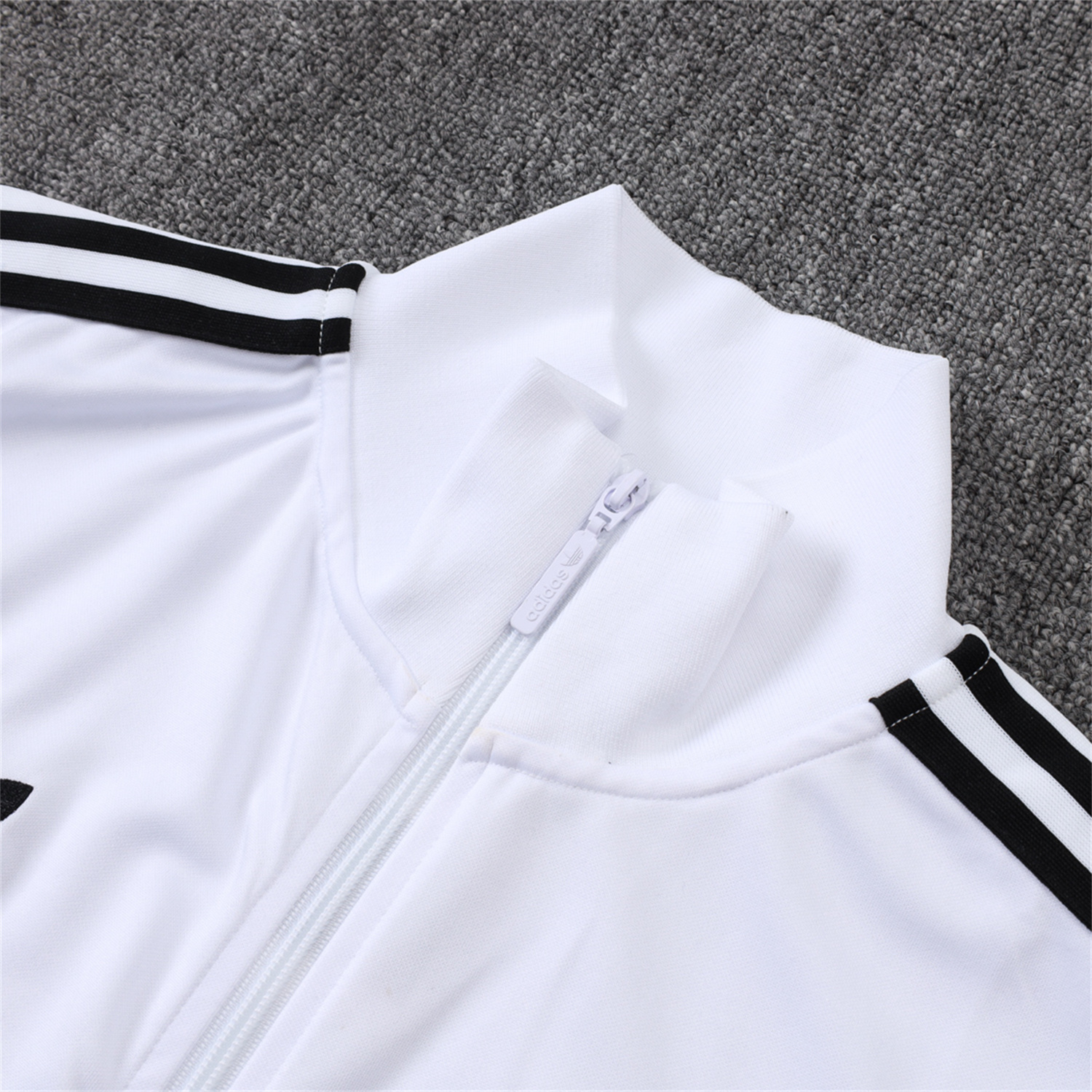 AlphaJersey-Germany 25-26 125th Anniversary Jacket Training Tracksuit - White Jackets & Black Pants