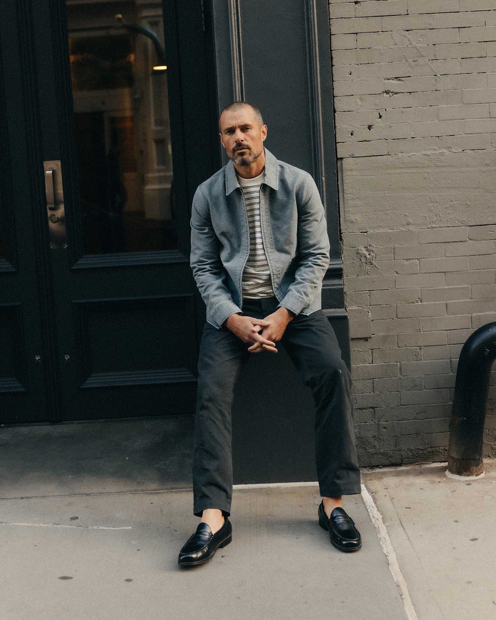 The Straight Foundation Pant in Organic Faded Black | Modern Menswear by yycbvcnbmmnbm