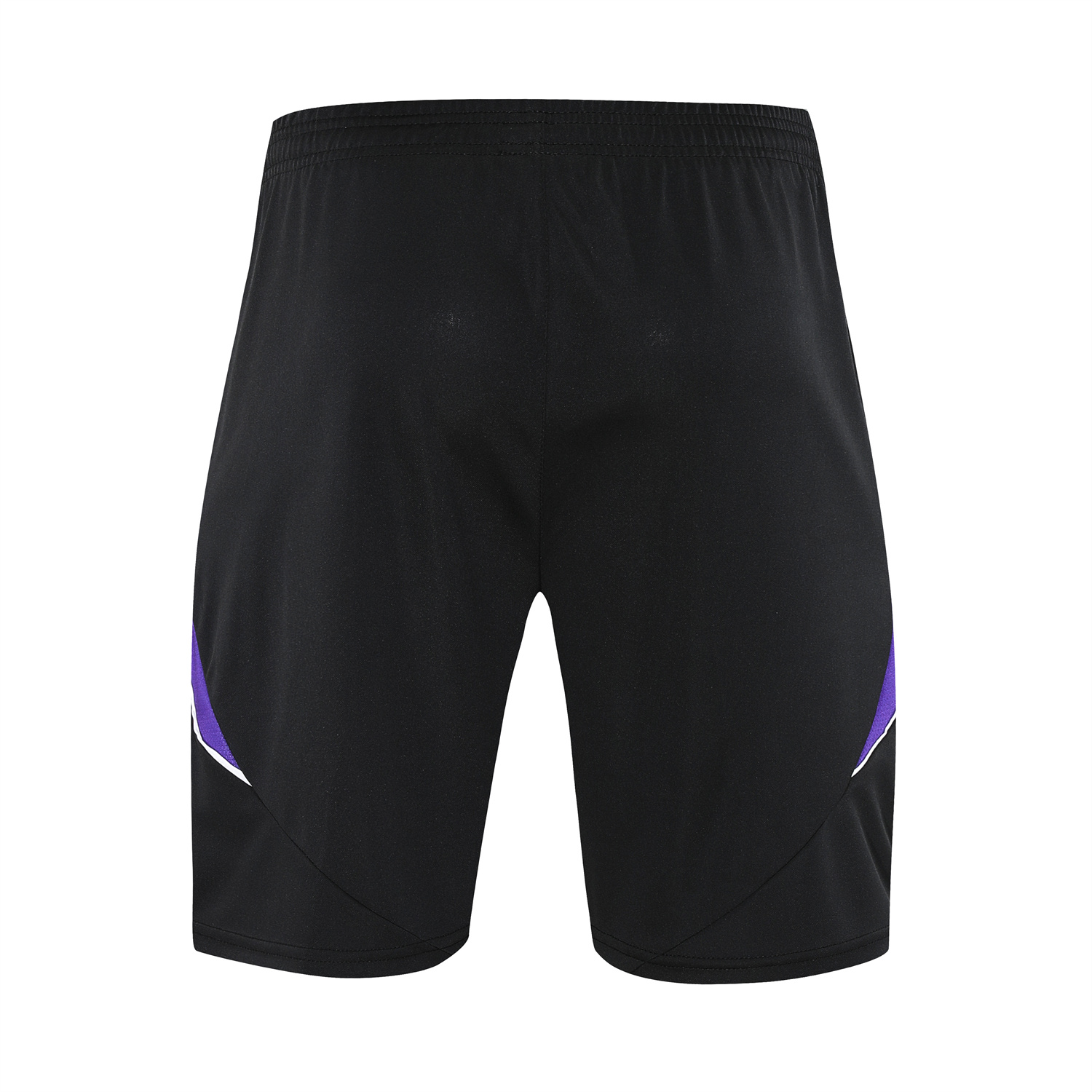 AlphaJersey-Real Madrid 25-26 Short-Sleeve Training Set - Blue Edge White Top & Black Shorts