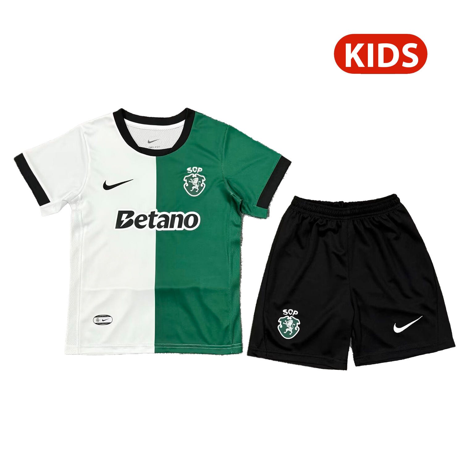 AlphaJersey-Sporting CP 25-26 Green And White Special Kids Kit