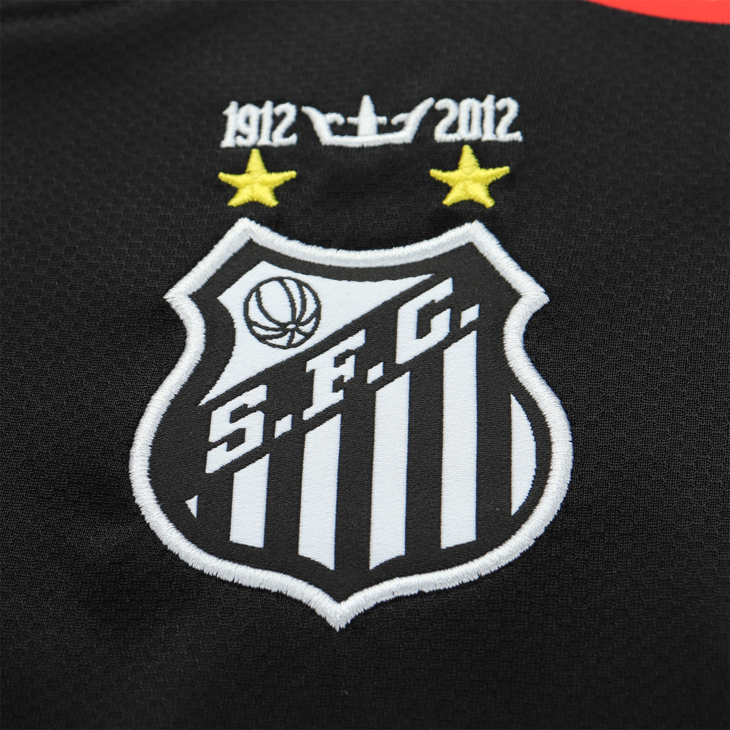 AlphaJersey-Retro Santos 2012 Black Special Long Sleeves Kids Kit