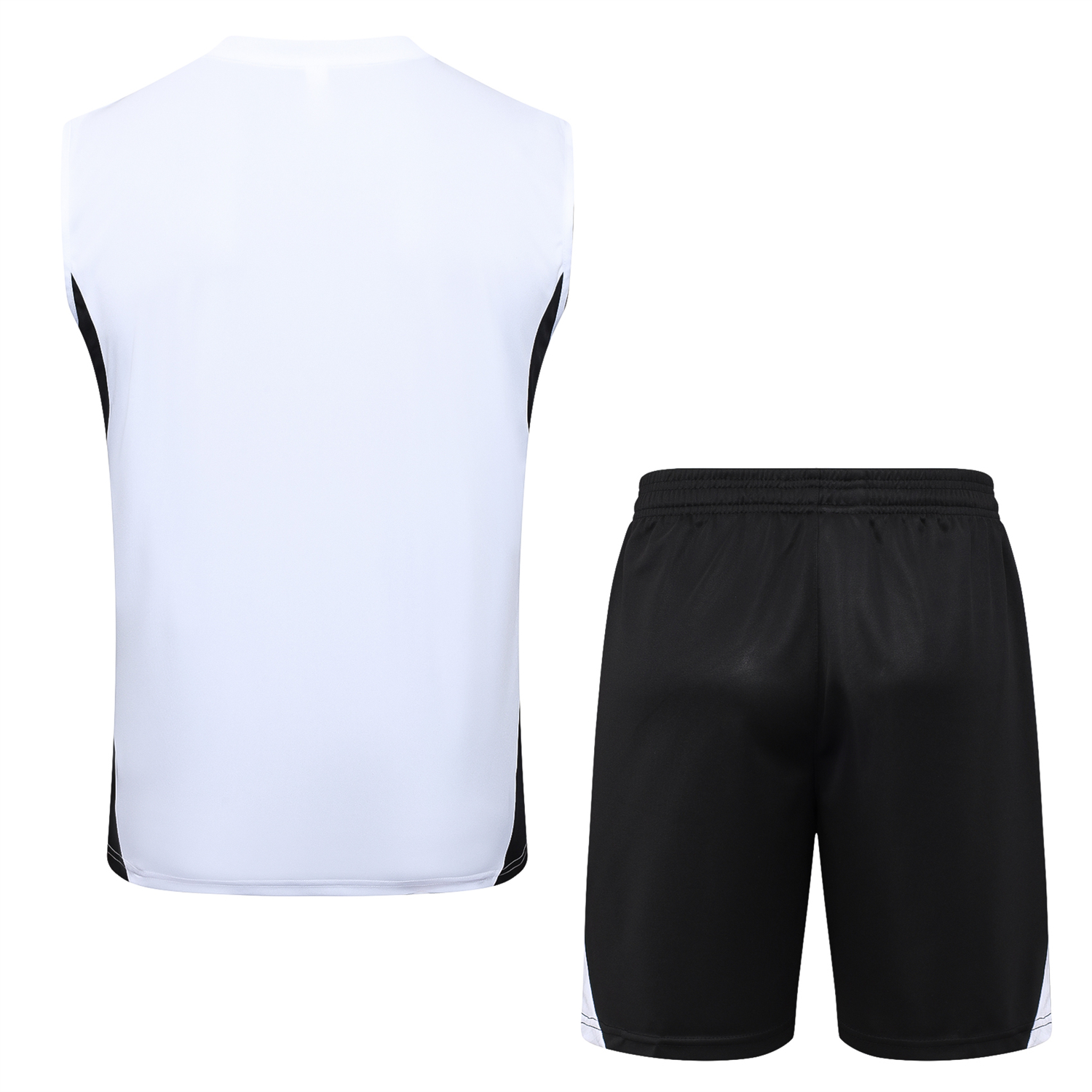 AlphaJersey-Liver.pool 25-26 Vest Training Set - White Vest & Black Shorts