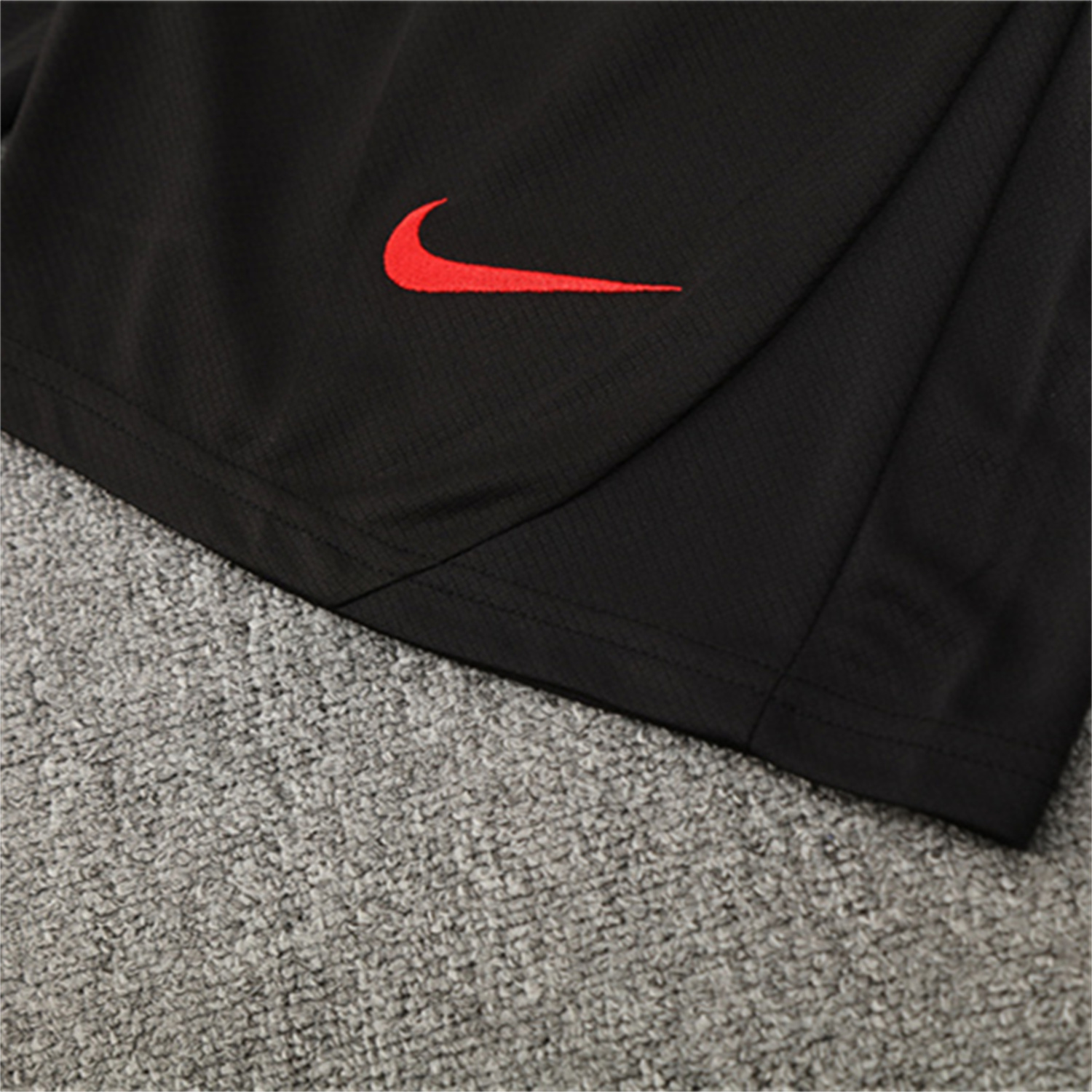 AlphaJersey-Paris Saint-Germain PSG 25-26 Kids Short-Sleeve Training Set - White Edge Black Top & Black Shorts