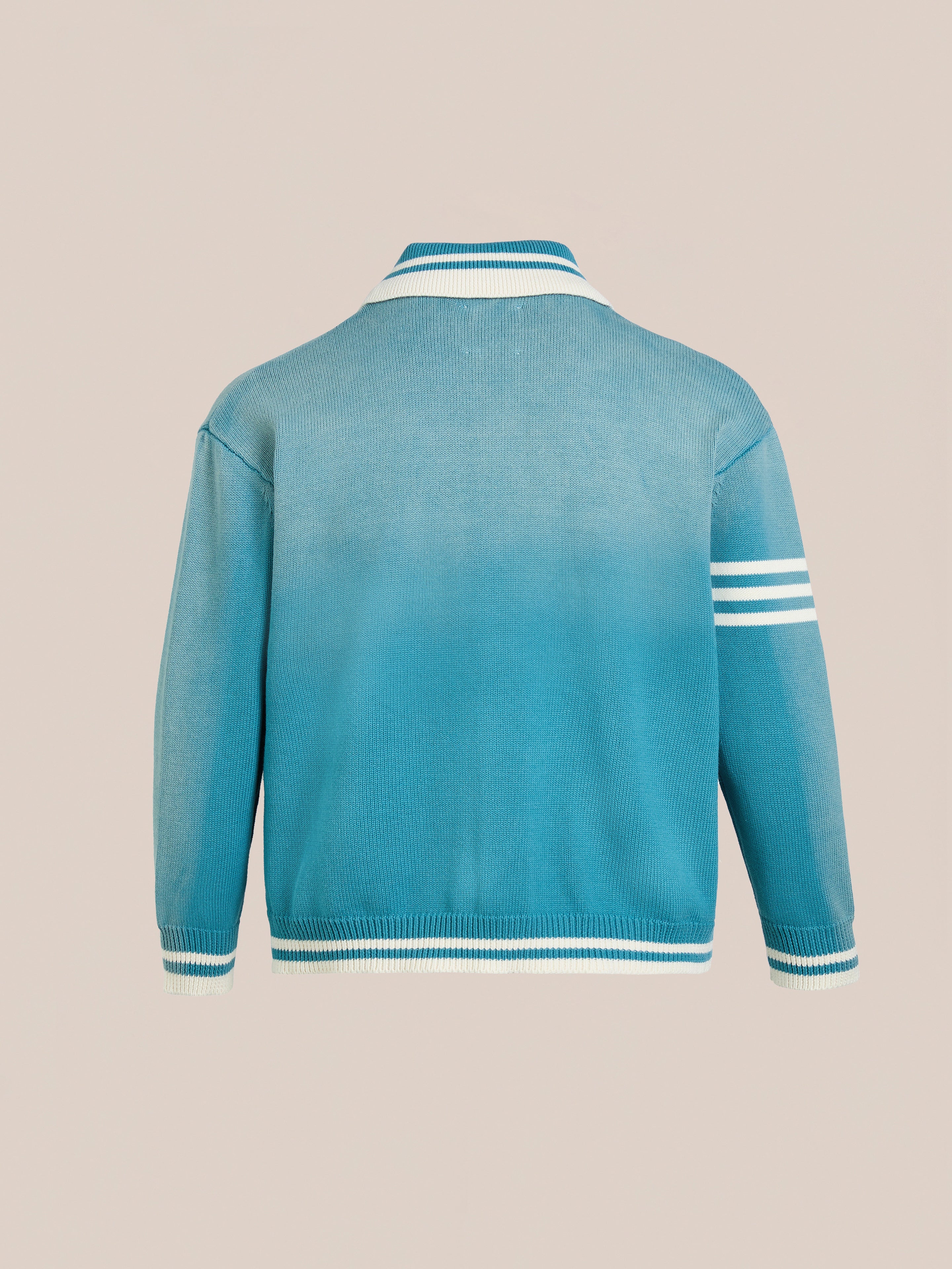 Fin Varsity Patch Collared Cardigan | Modern Menswear by yycbvcnbmmnbm