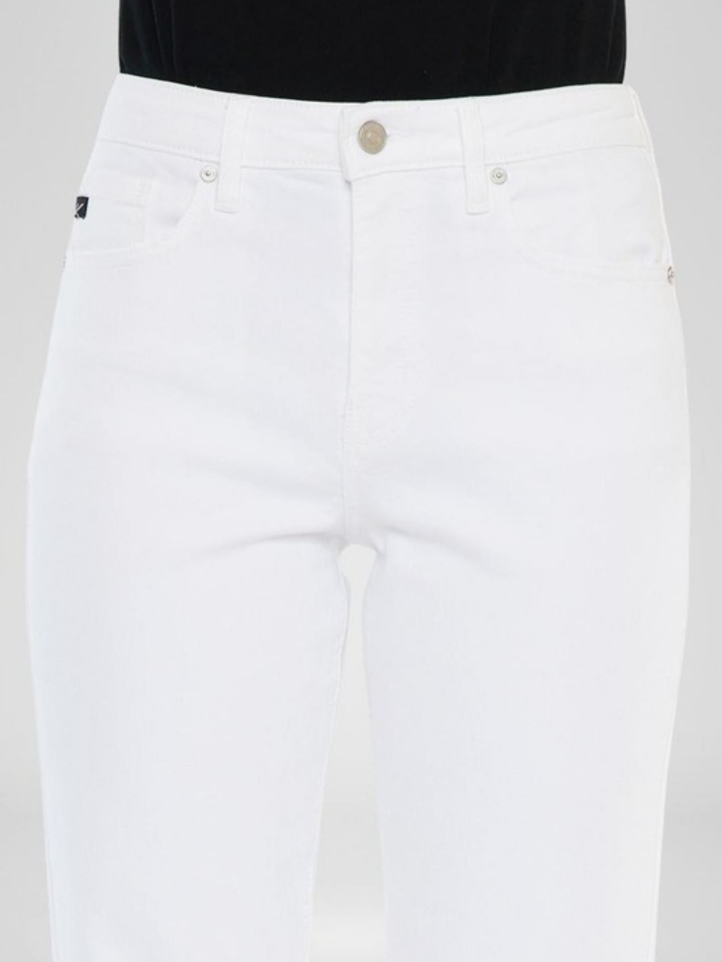 Cropped Straight White Denim | Elegant Women's Fashion by coolavocek