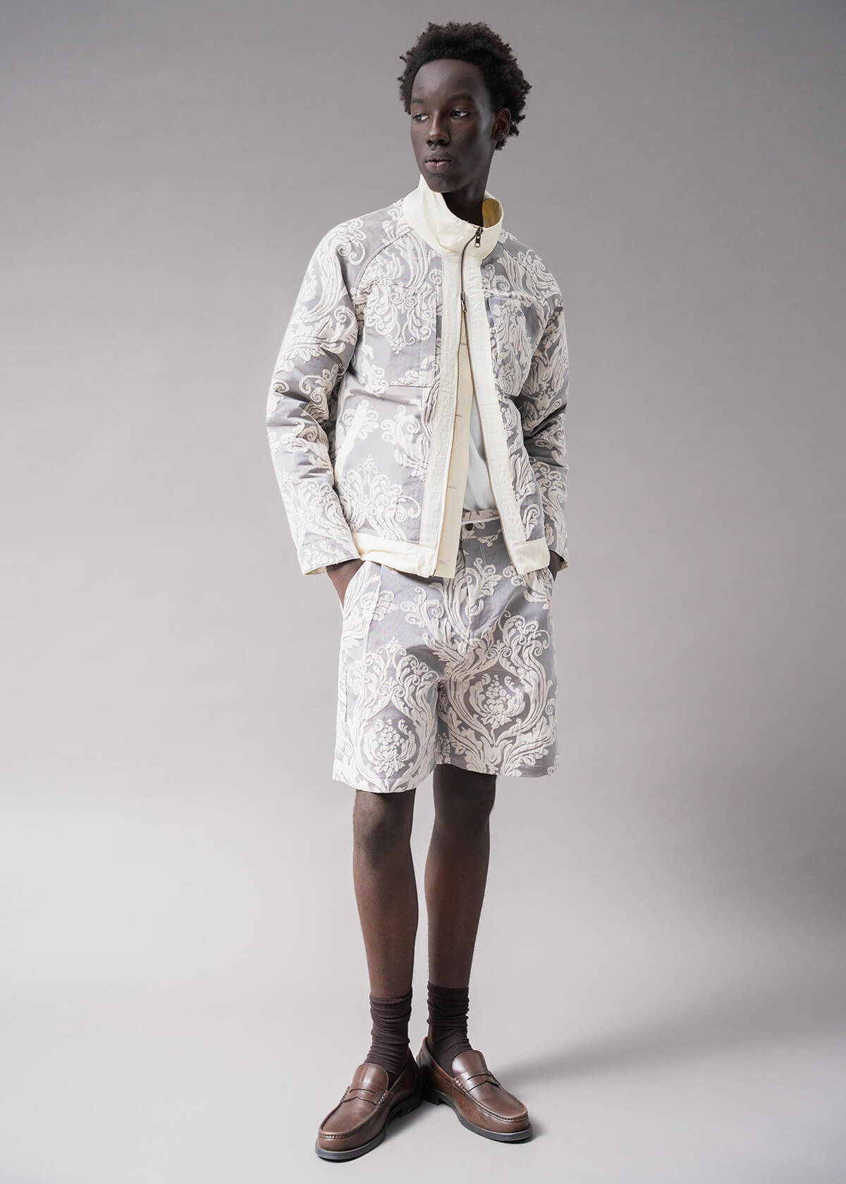 Reversible Hand Loom Jacquard Jkt | Modern Menswear by yycbvcnbmmnbm