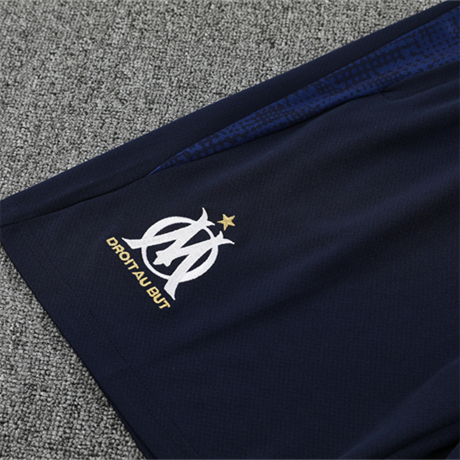 AlphaJersey-Marseille 25-26 Kids Short-Sleeve Training Set - Royal Blue Top & Royal Blue Shorts