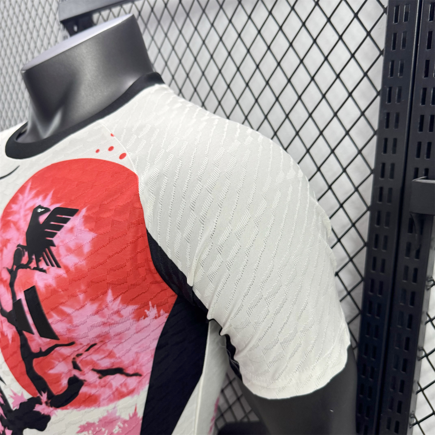AlphaJersey-Japan 25-26 Black Dragon Cherry Blossom Tree White Special Jersey - Player Version