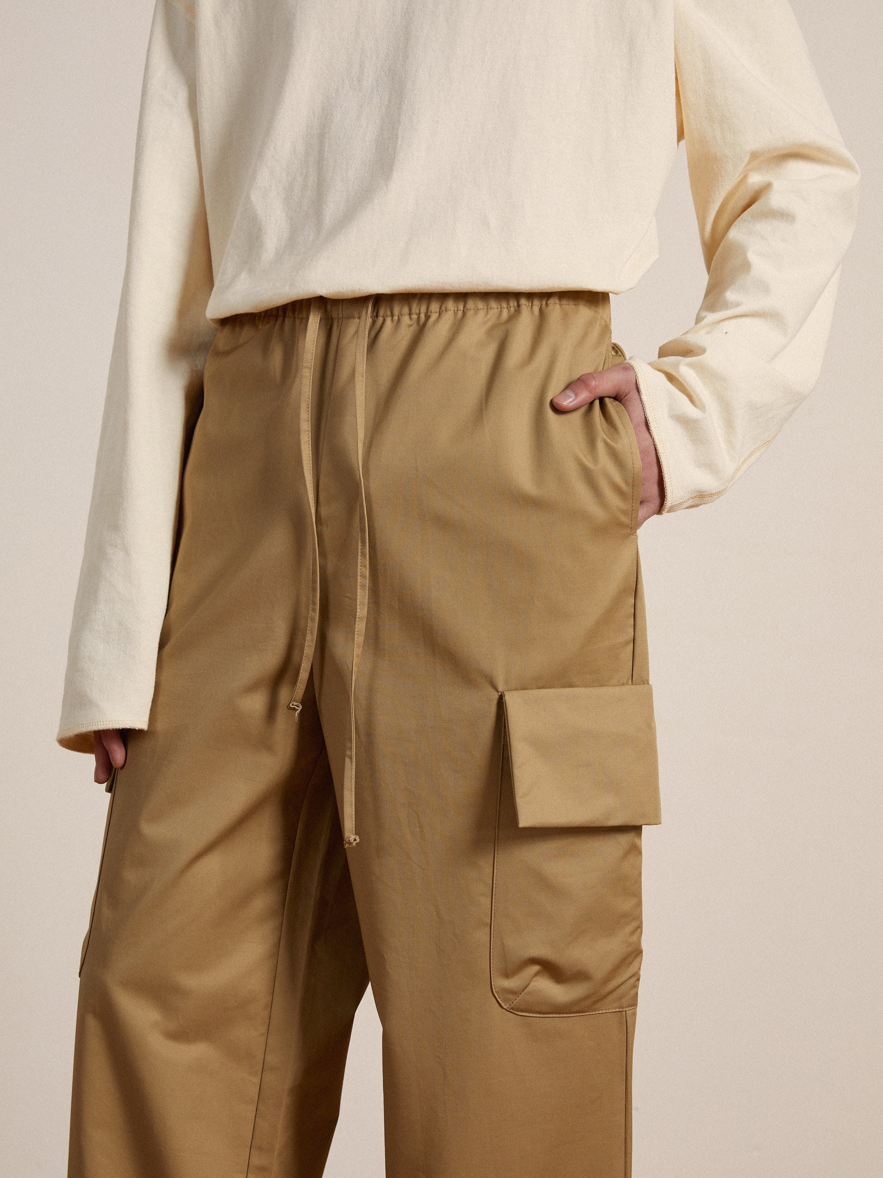 Twill Cargo Drawstring Pants | Modern Menswear by yycbvcnbmmnbm