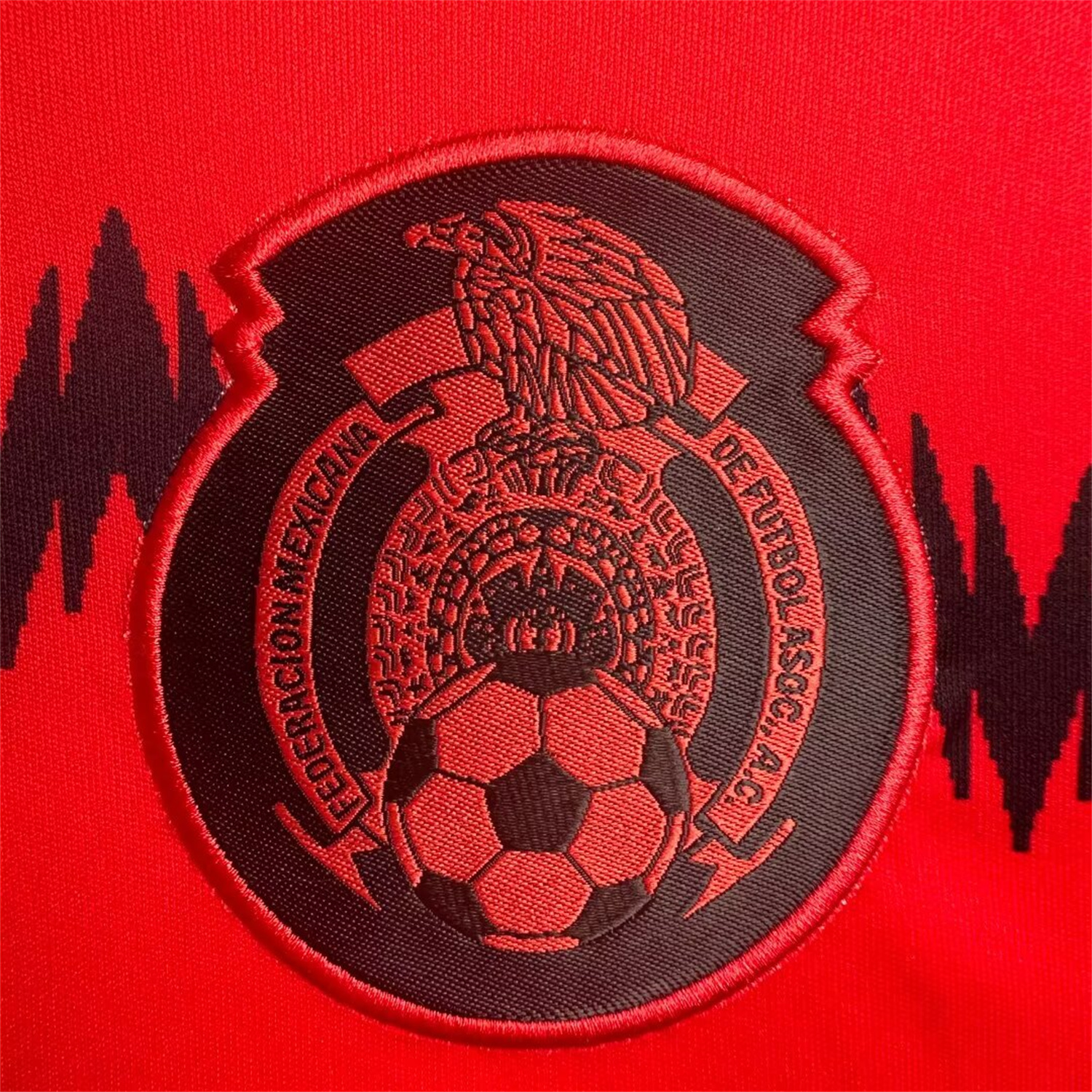 AlphaJersey-Retro Mexico 2014 Away Red Jersey