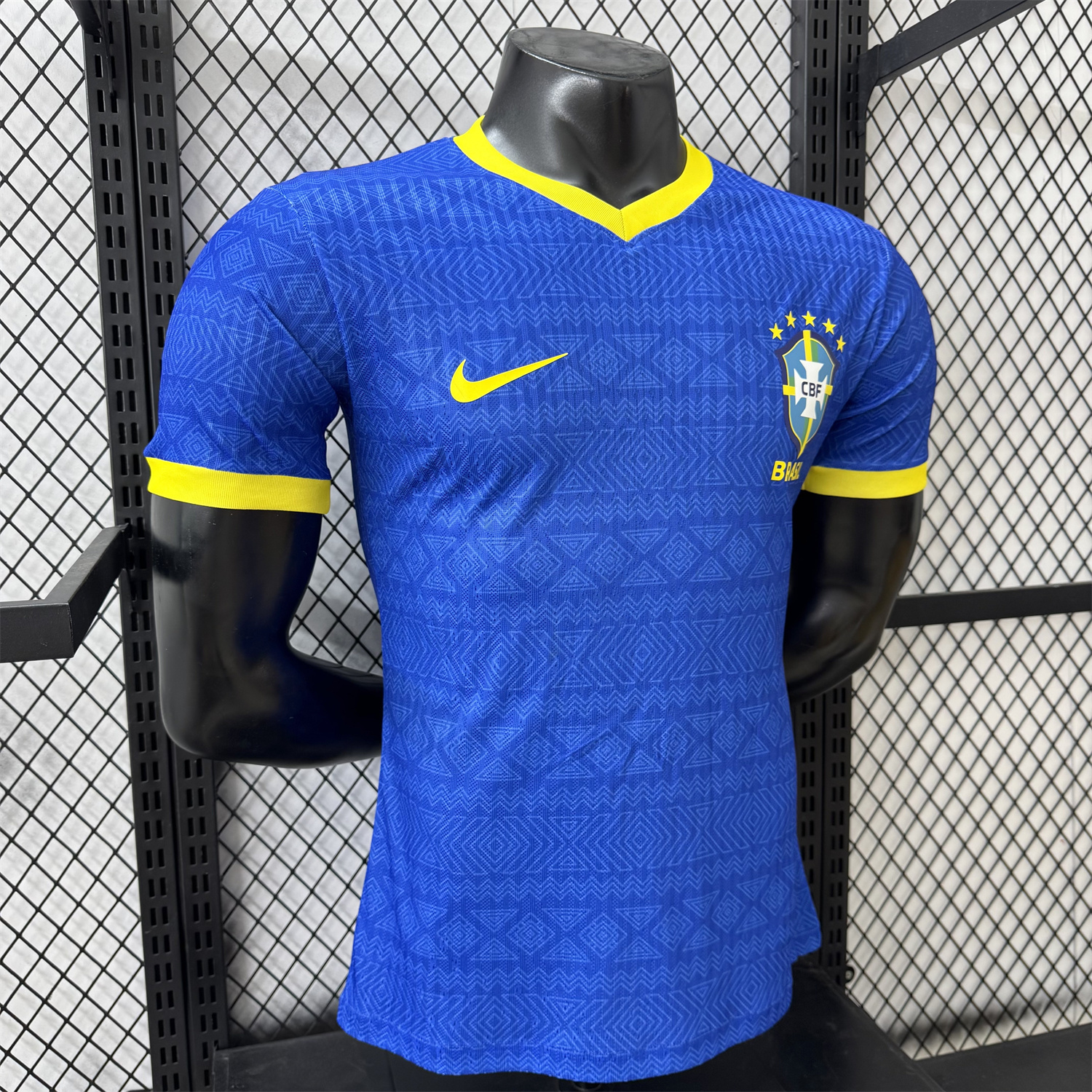 AlphaJersey-Brazil 2026 Diamond Texture Blue Special Jersey - Player Version