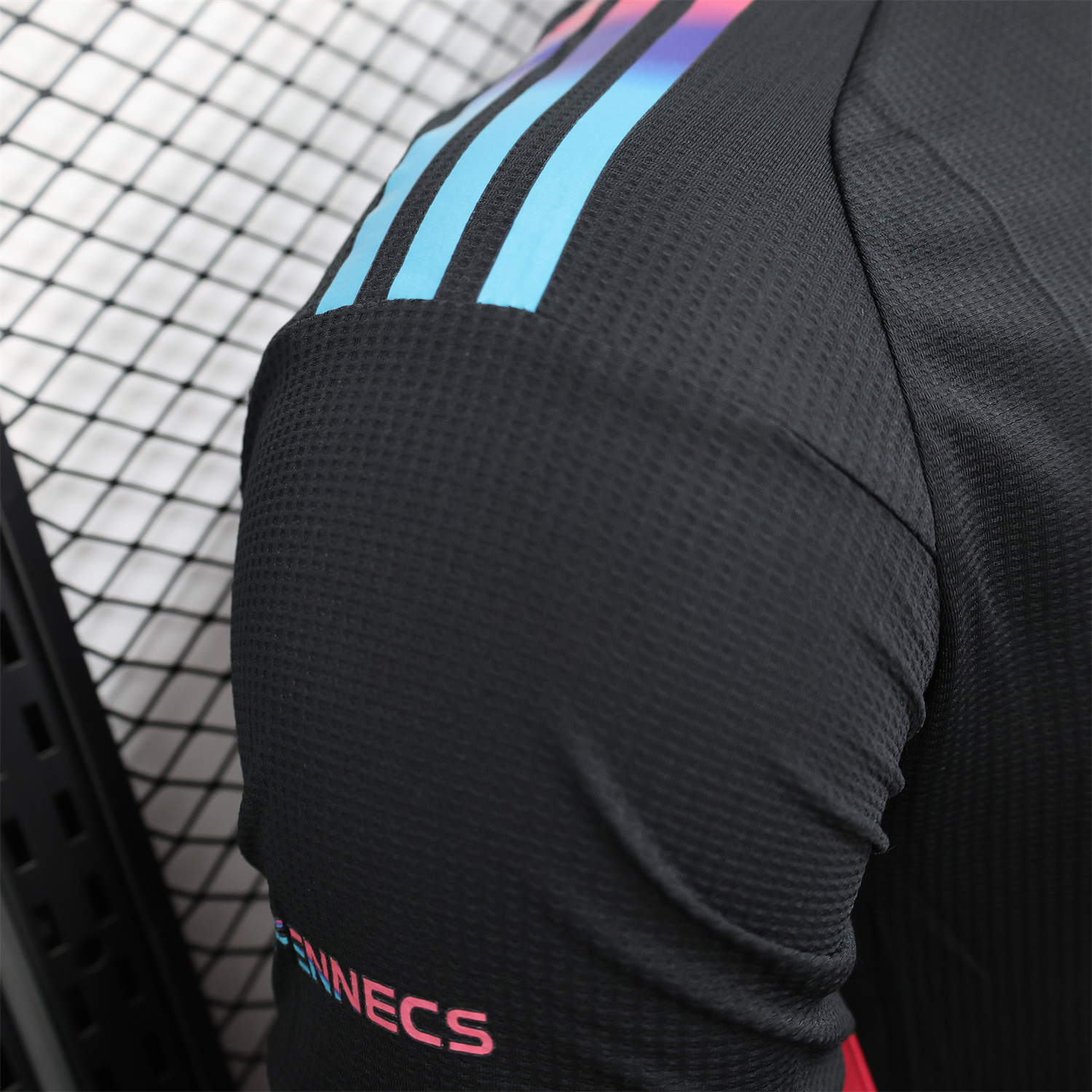 AlphaJersey-Algeria 25-26 Pure Black with Fluorescent Green Powder Advertising Jersey - Player Version
