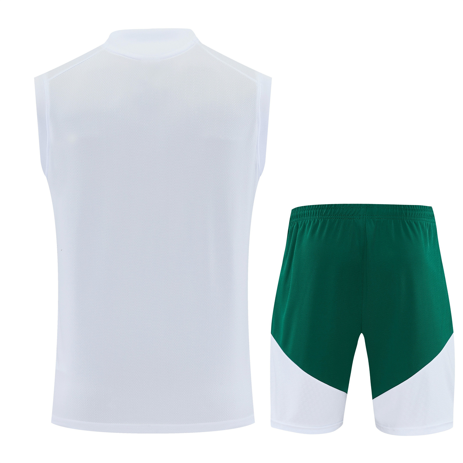 AlphaJersey-Italy 2026 Vest Training Set - White Vest and Green Shorts