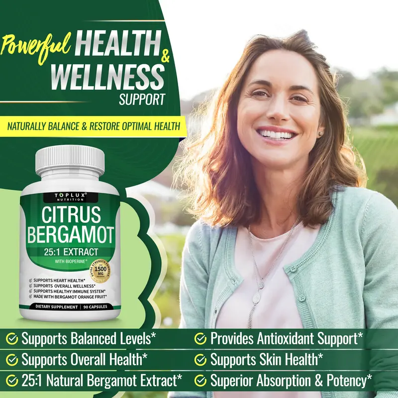 Citrus Bergamot Supplement 25:1 Extract Support Healthy Levels