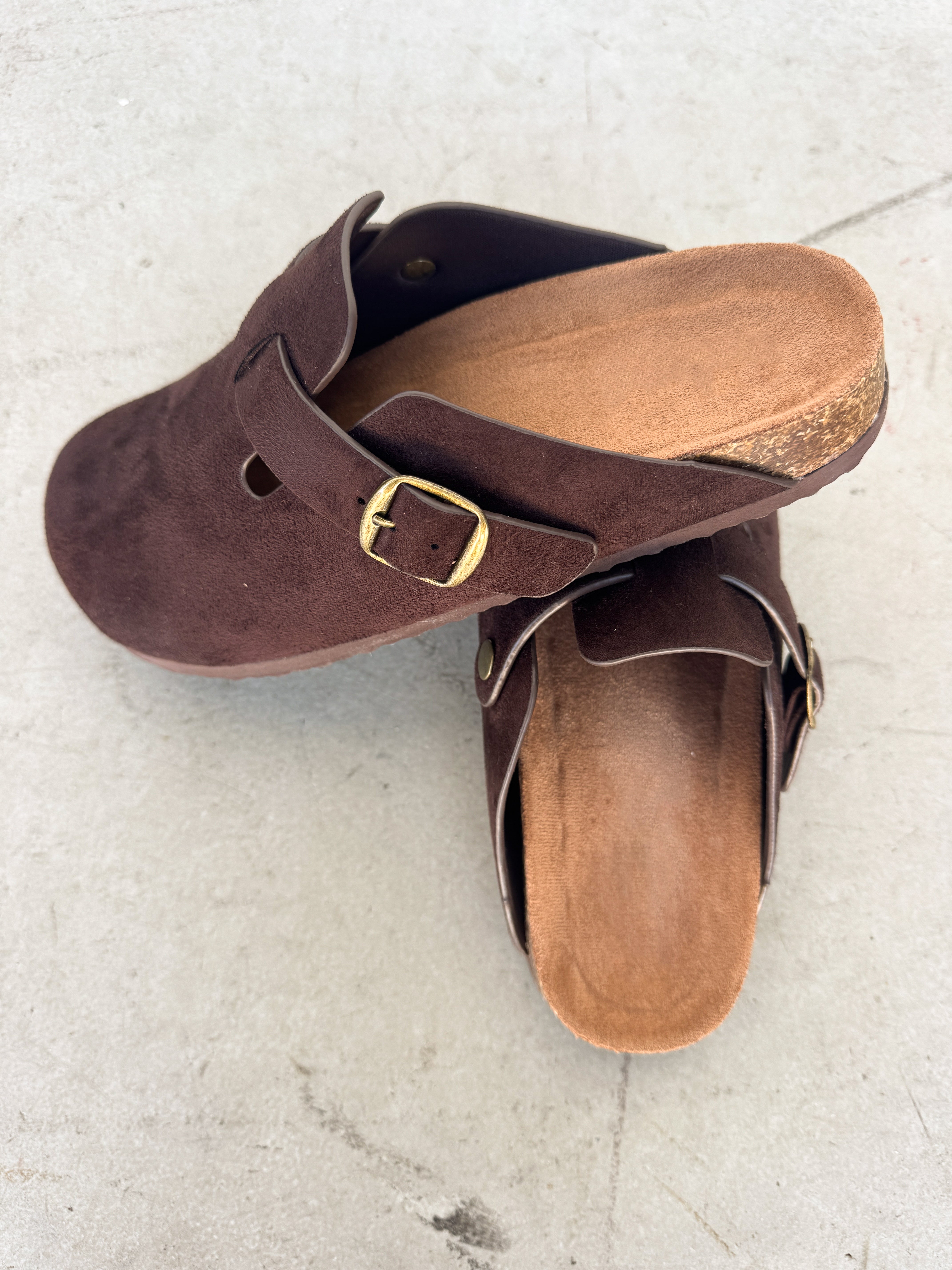Chocolate Brown Slip-On Clogs | Elegant Women's Fashion by coolavocek