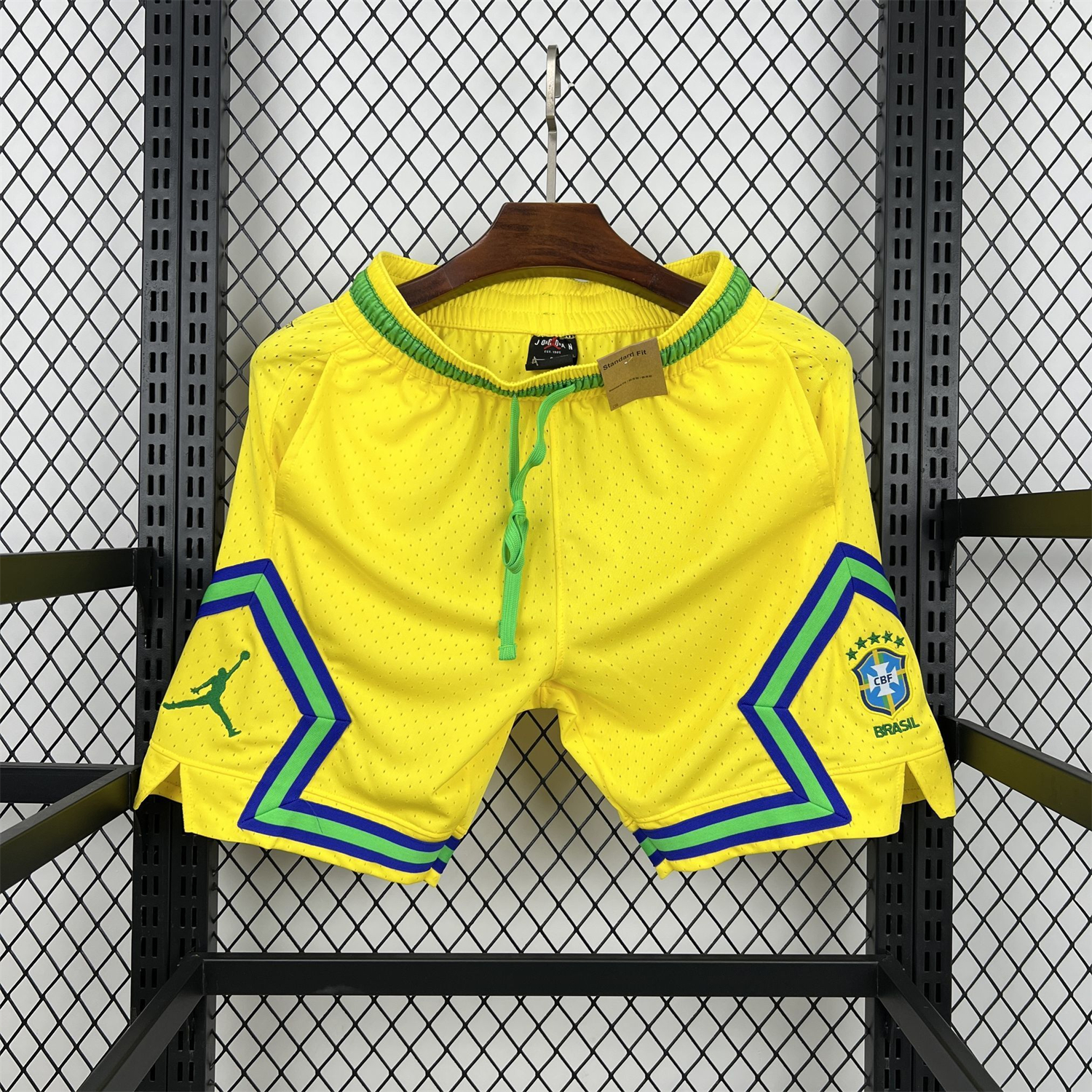 AlphaJersey-Brazil 2026 Yellow Casual Shorts - Fans Version