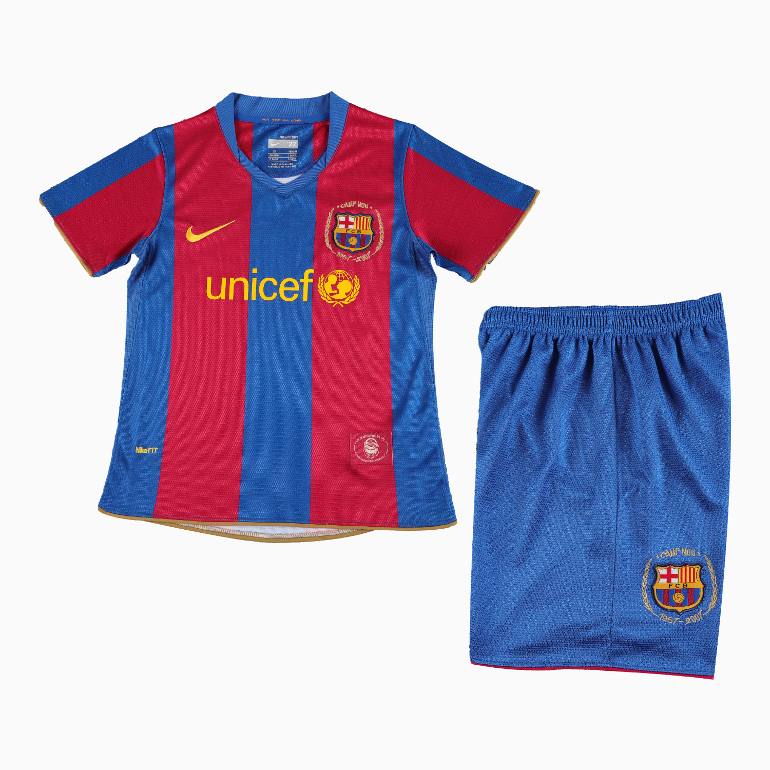 AlphaJersey-Retro Barcelona 2007-08 Home Kids Kit