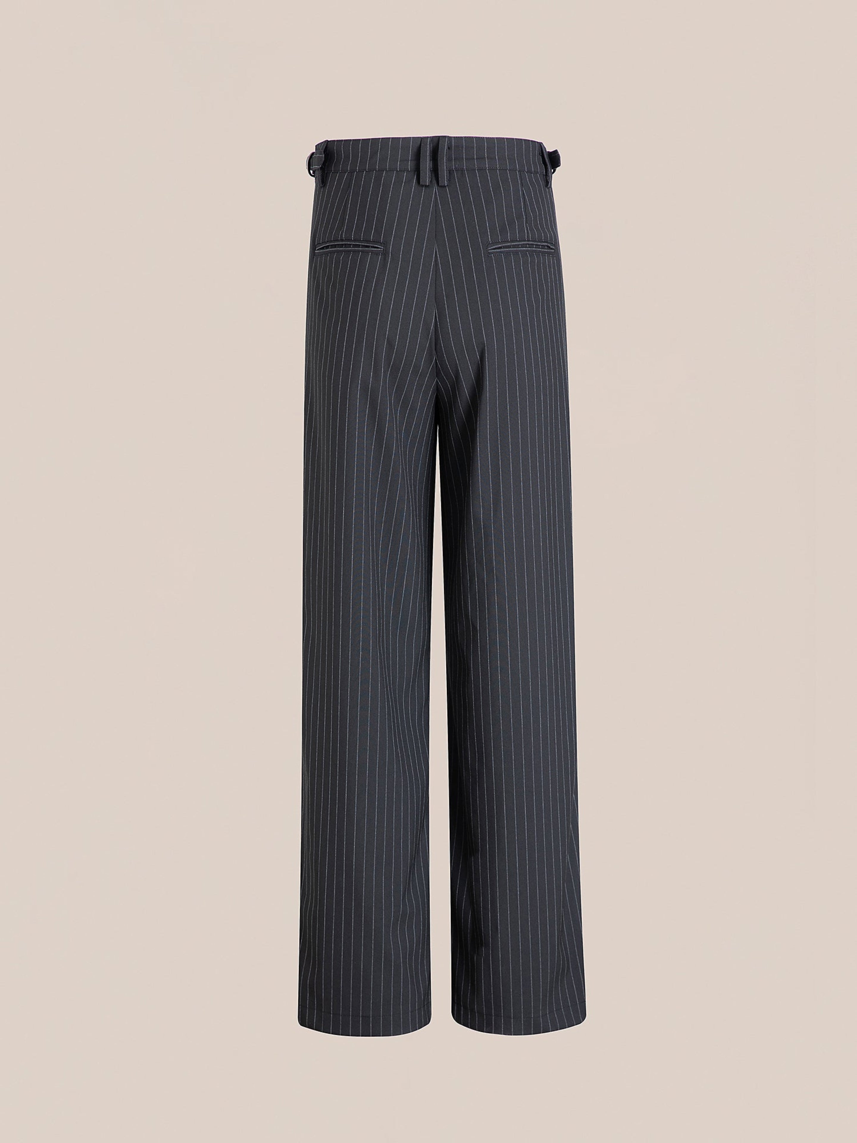 Pinstripe Pleated Trousers | Modern Menswear by yycbvcnbmmnbm