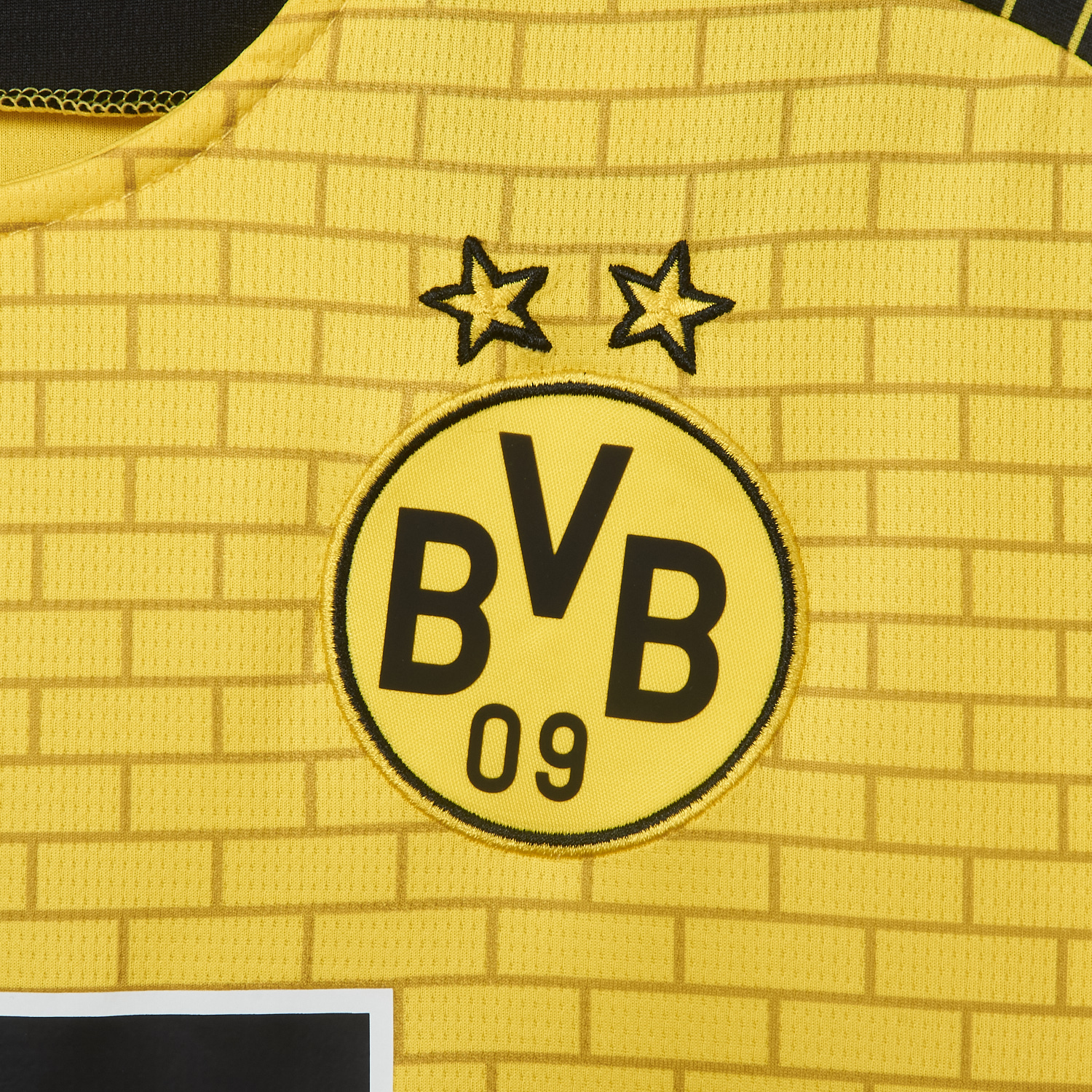 AlphaJersey-Dortmund 25-26 Pre-Match Training Yellow Brickwork Pattern Jersey - Fans Version