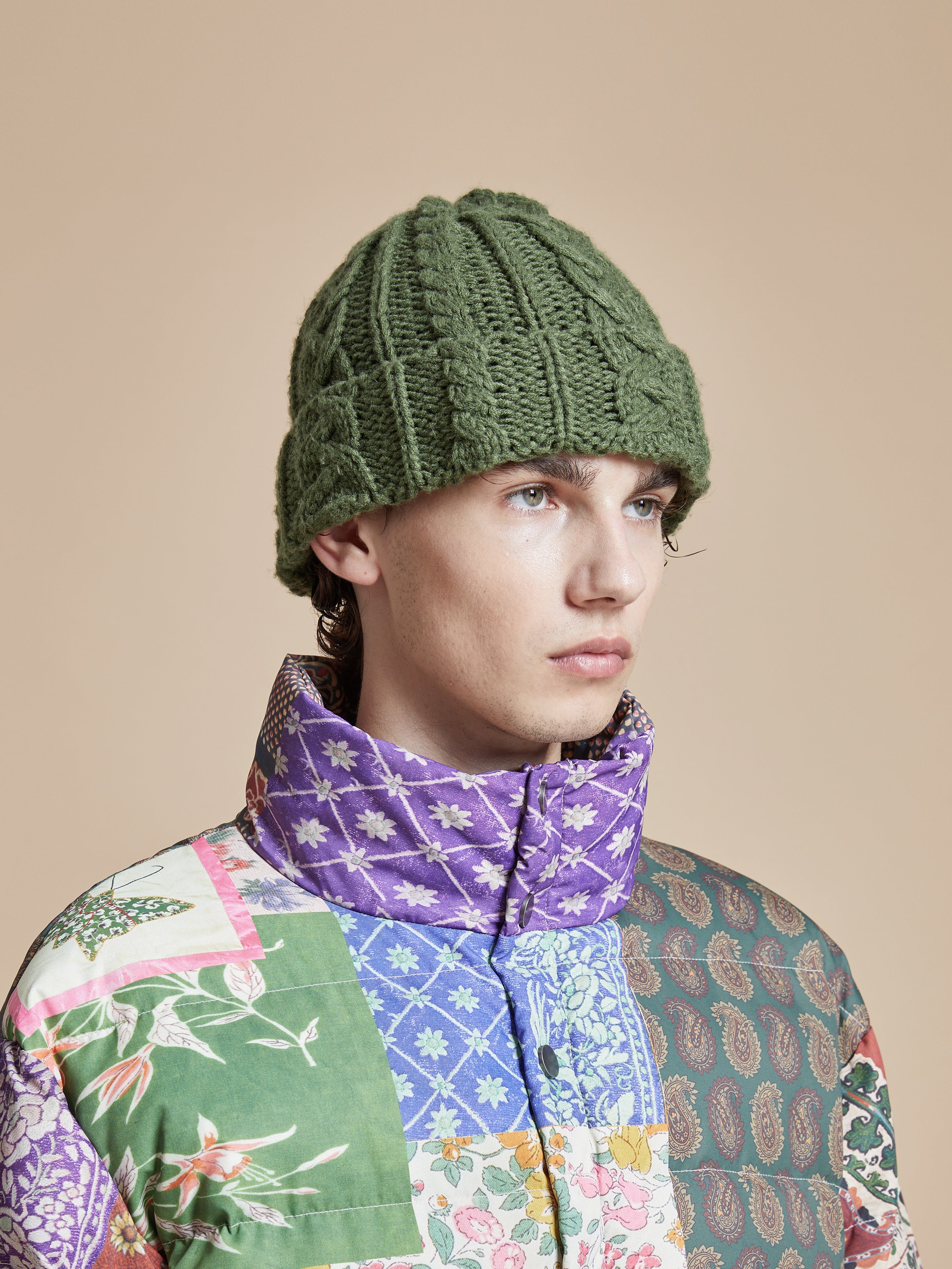 Forest Cable Knit Beanie | Modern Menswear by yycbvcnbmmnbm