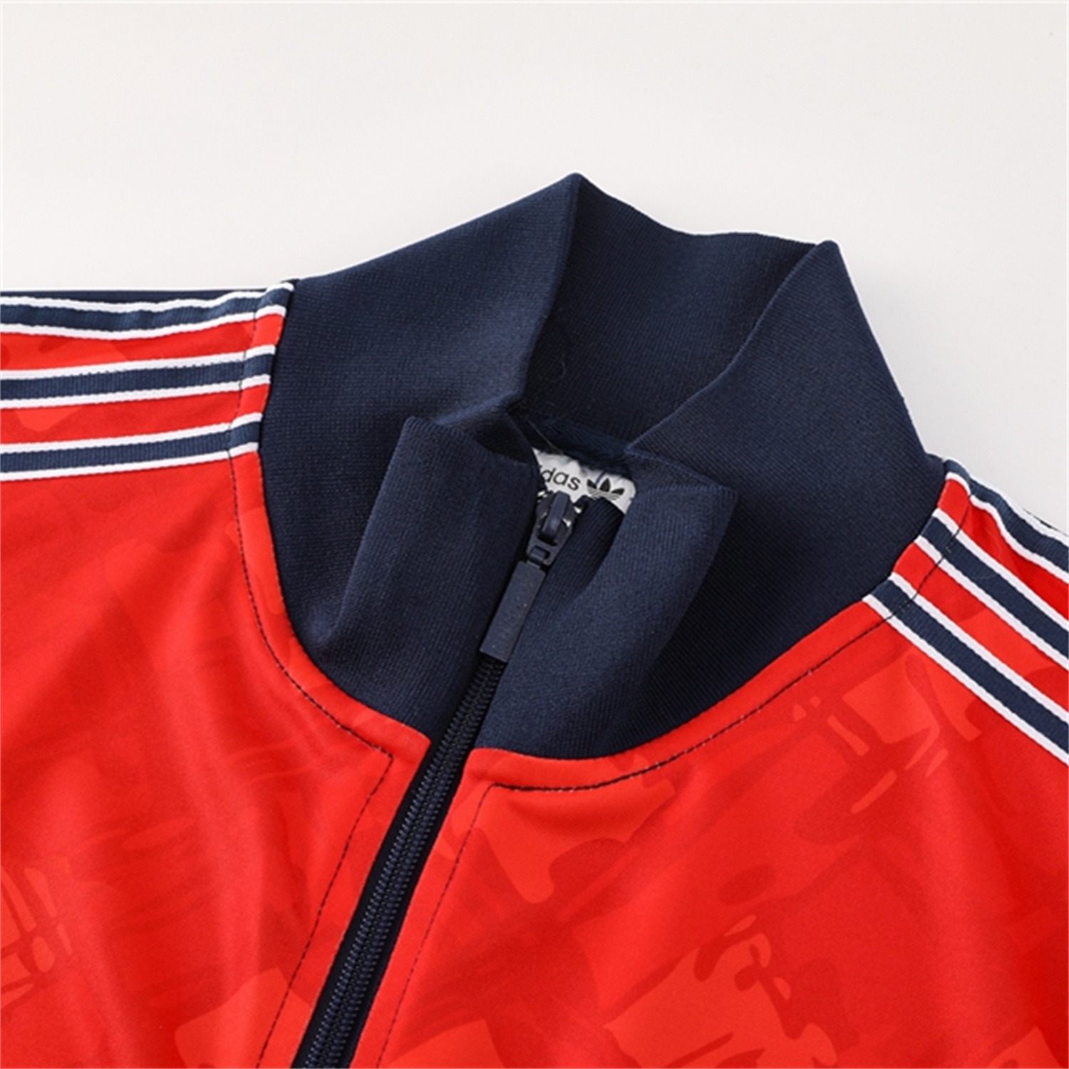 AlphaJersey-Arsenal 25-26 Jacket Training Tracksuit - Red Blue Throwback Jackets & Blue Pants