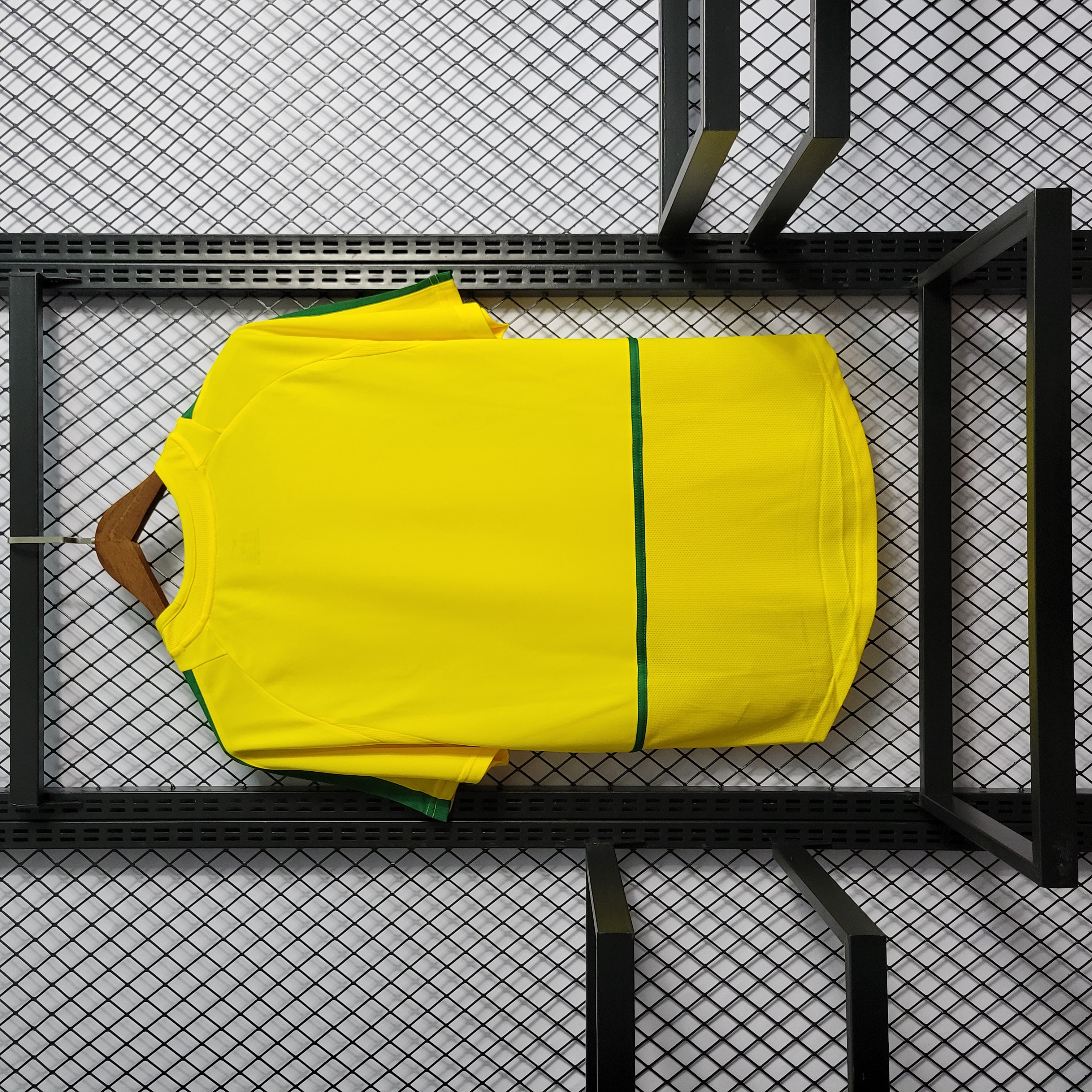 AlphaJersey-Retro Brazil 2002 Home Stadium Jersey