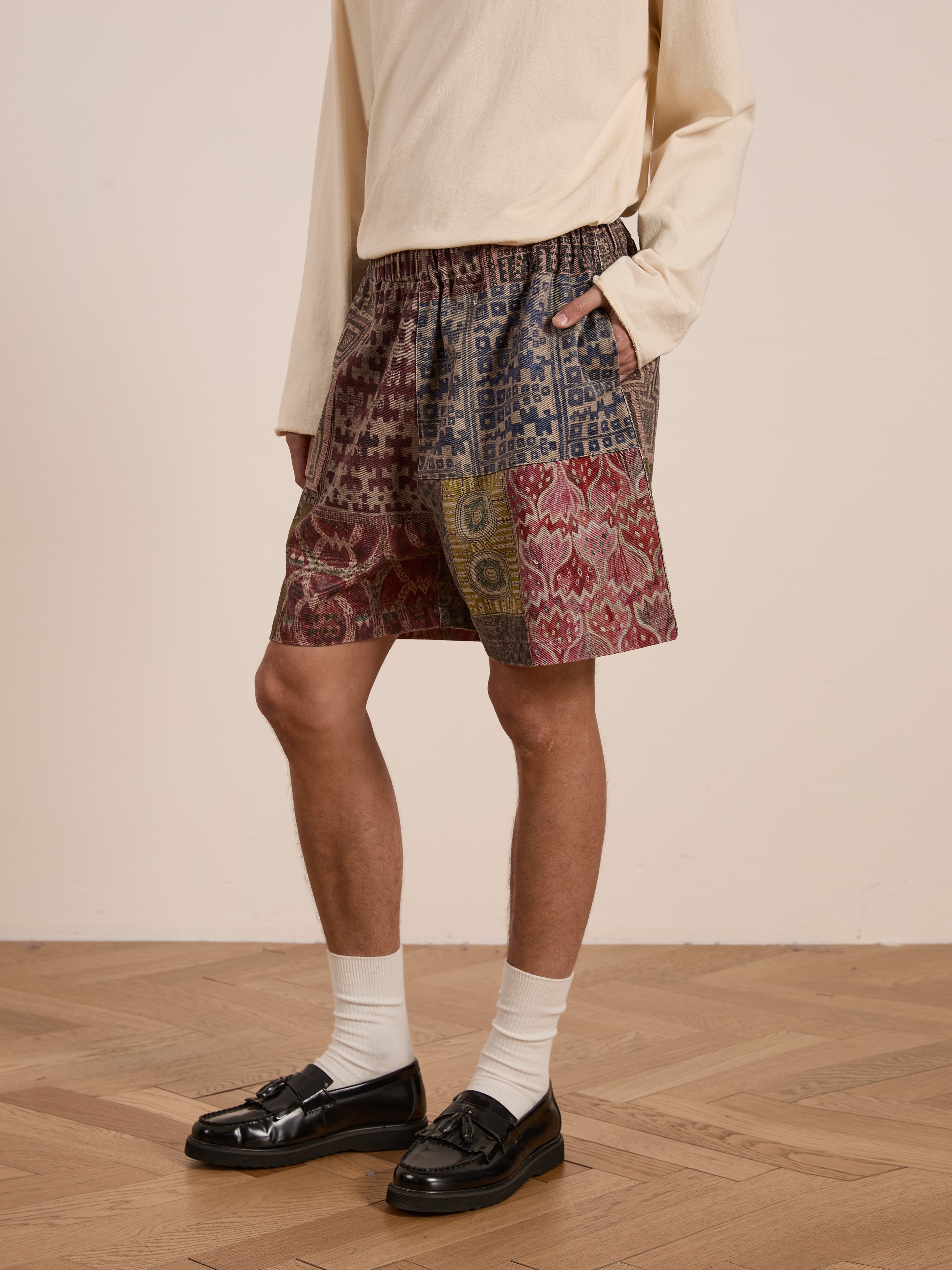 Watercolor Mosaic Work Shorts | Modern Menswear by yycbvcnbmmnbm
