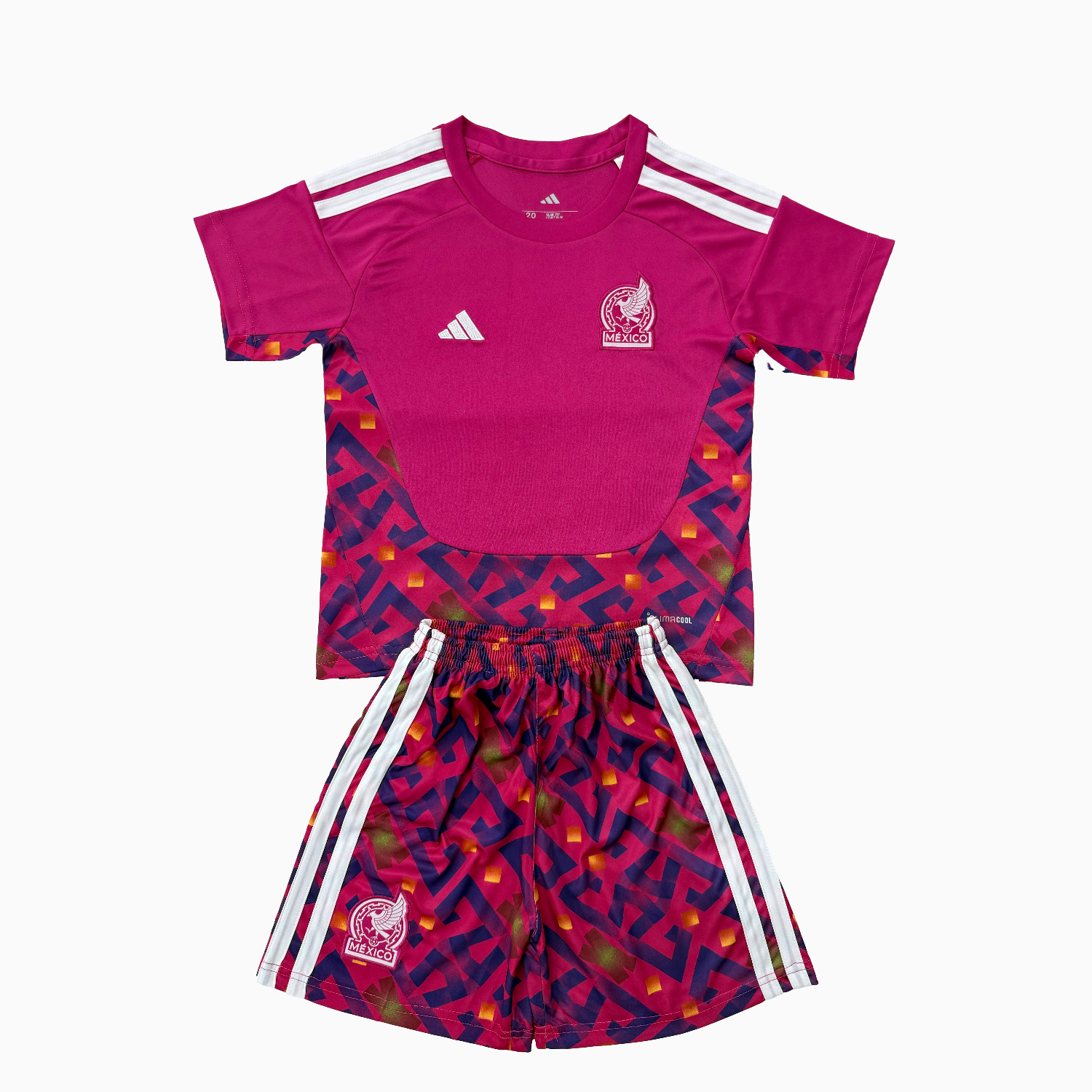 AlphaJersey-Mexico 2026 Goalkeeper Pink Men's Adult Jersey Set - Fans Version