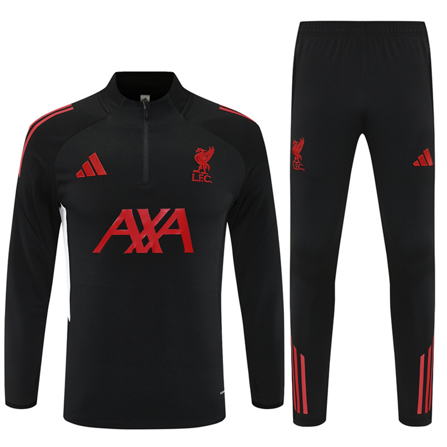 AlphaJersey-Liver.pool 25-26 Long Sleeve Training Set - Black Top & Black Pants