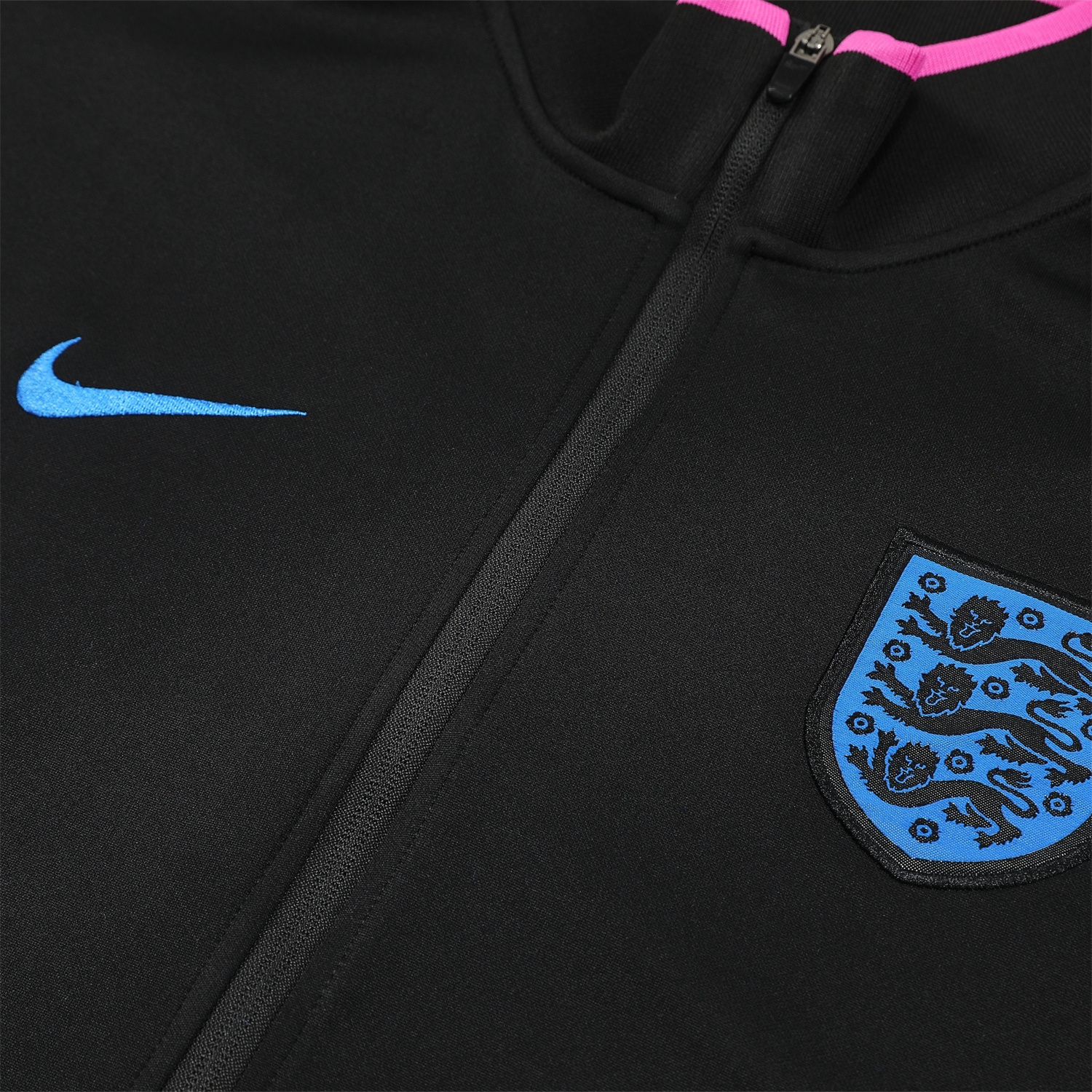 AlphaJersey-England 2026 Jacket Training Tracksuit - Black Top and Black Pants