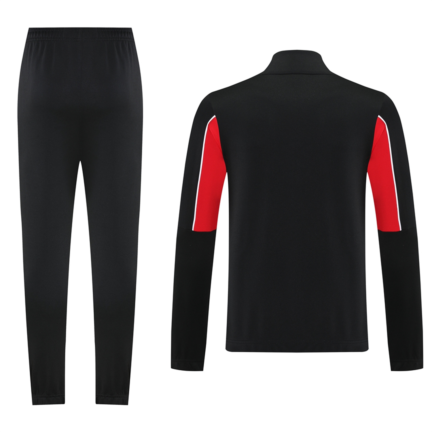 AlphaJersey-AC Milan 25-26 Jacket Training Tracksuit - Black top & Black Pants