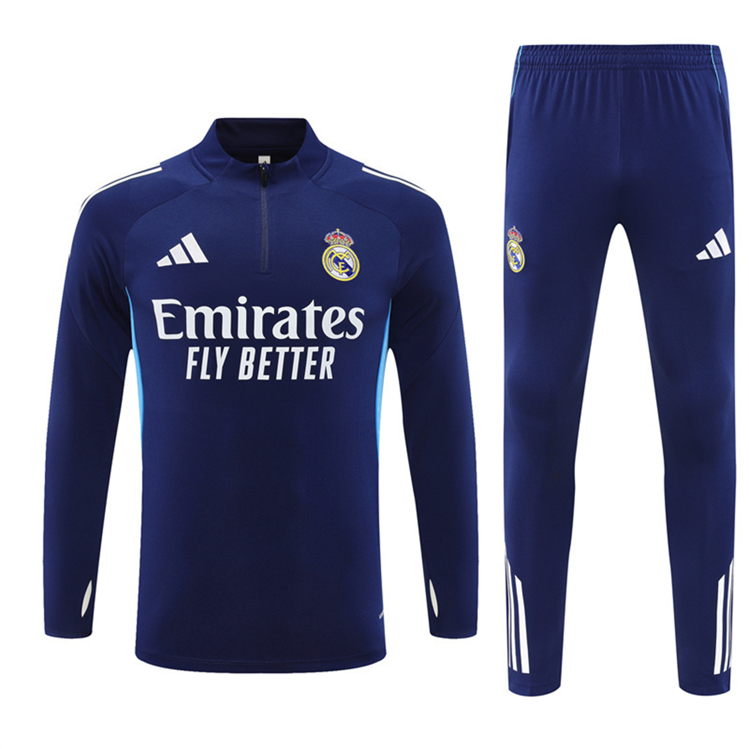 AlphaJersey-Real Madrid 25-26 Long Sleeve Training Set - Deep Blue Top & Pants