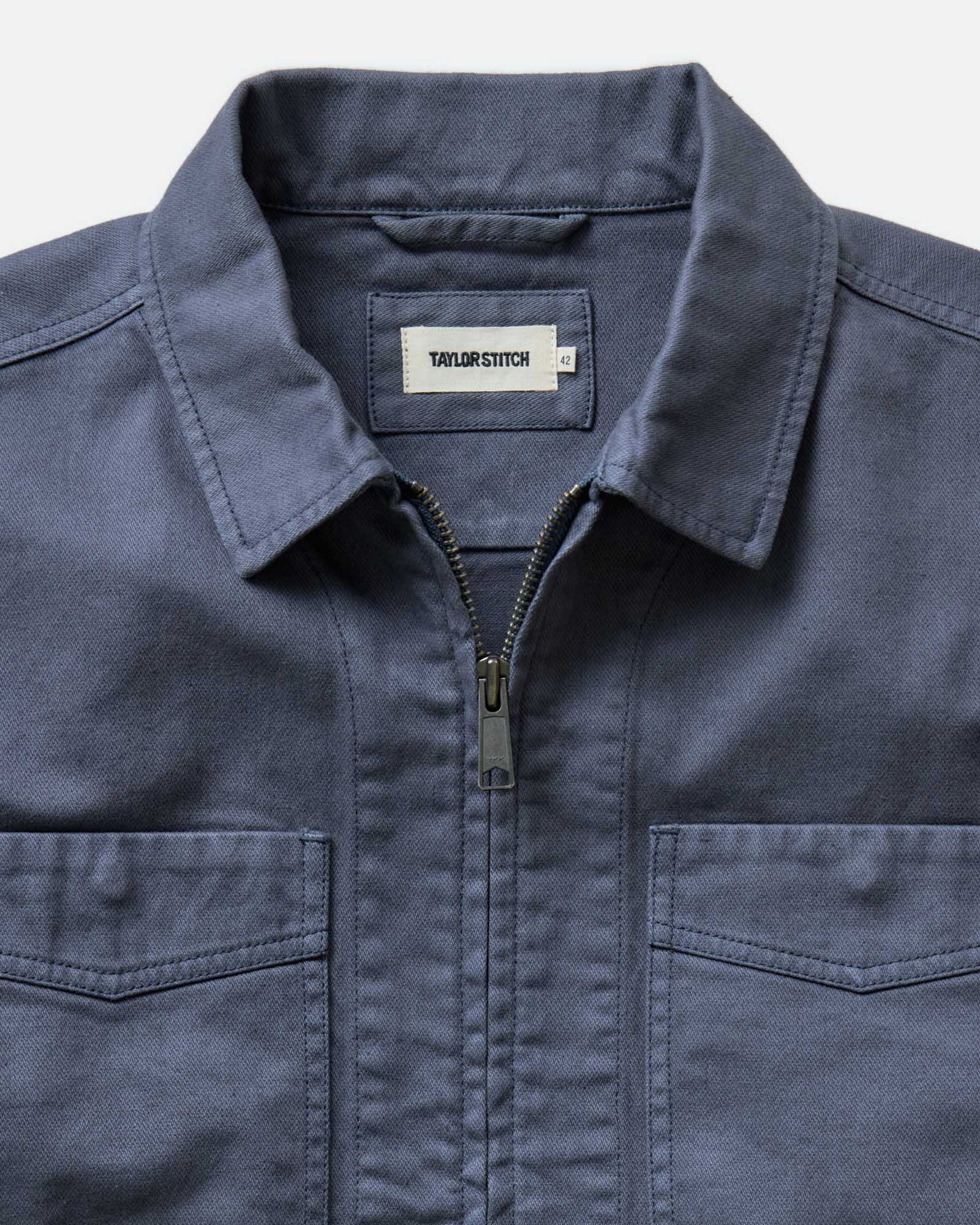 The Station Jacket in Petrol Blue Broken Twill | Modern Menswear by yycbvcnbmmnbm