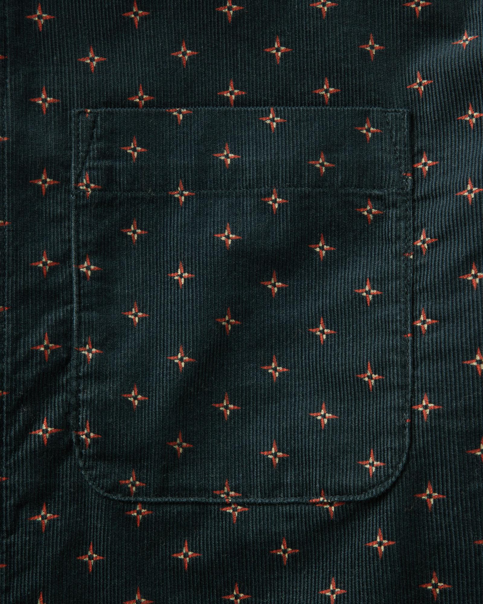 The Conrad Shirt in Navy Pigeon Foulard Pincord | Modern Menswear by yycbvcnbmmnbm