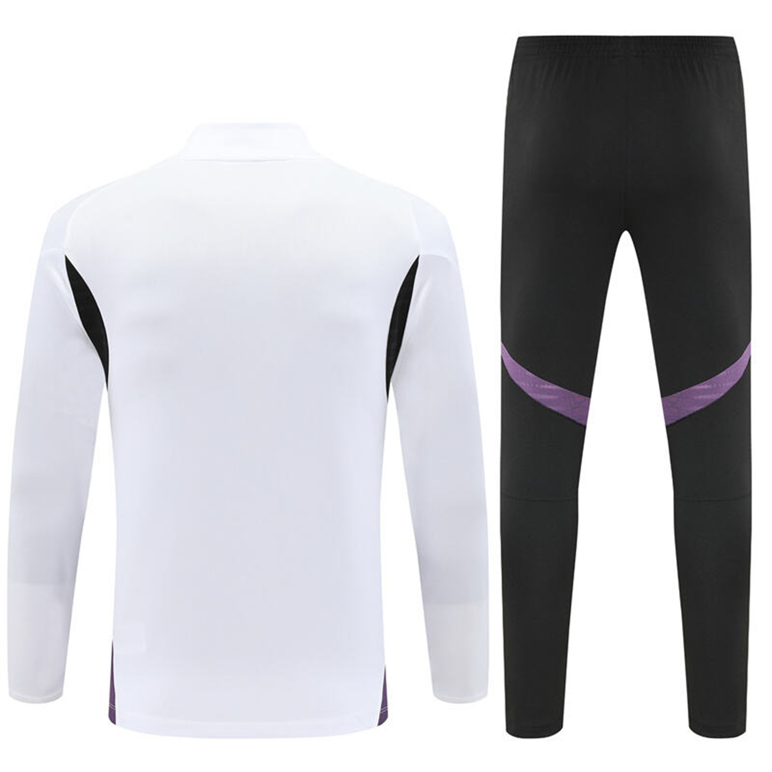 AlphaJersey-Manchester United 25-26 Kids Long Sleeve Training Set - White Top & Black Pants